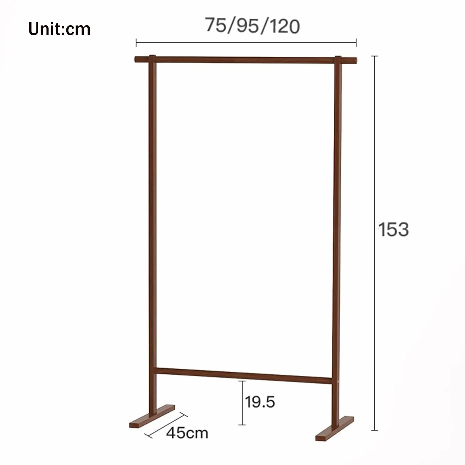 Wieszaki na ubrania Osioł Wolnostojący Solidny Drewniany Wieszak Z 2 Hakami, Nowoczesny I Prosty Wieszak Na Ubrania, Wieszak Na Ubrania O Dużej Pojemności Do Spania (Size:95X45X153CM, Kolor: orzech)