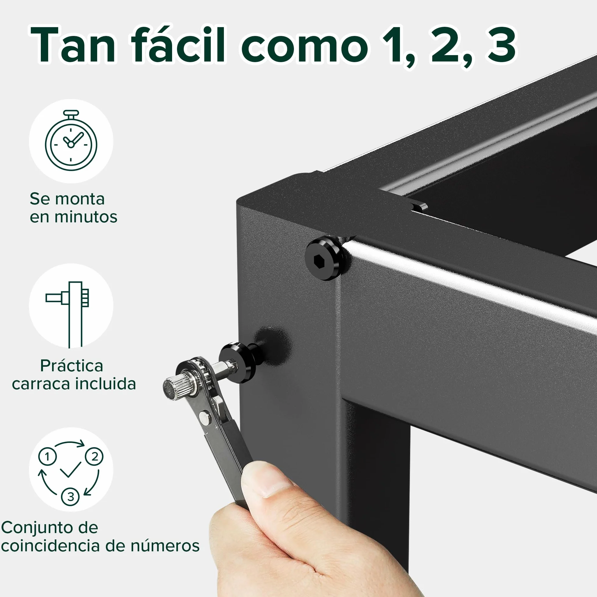 Zinus Rama łóżka z metalową platformą Elias 36 cm wysoki uchwyt uchwyt stalowy uchwyt łatwy montaż