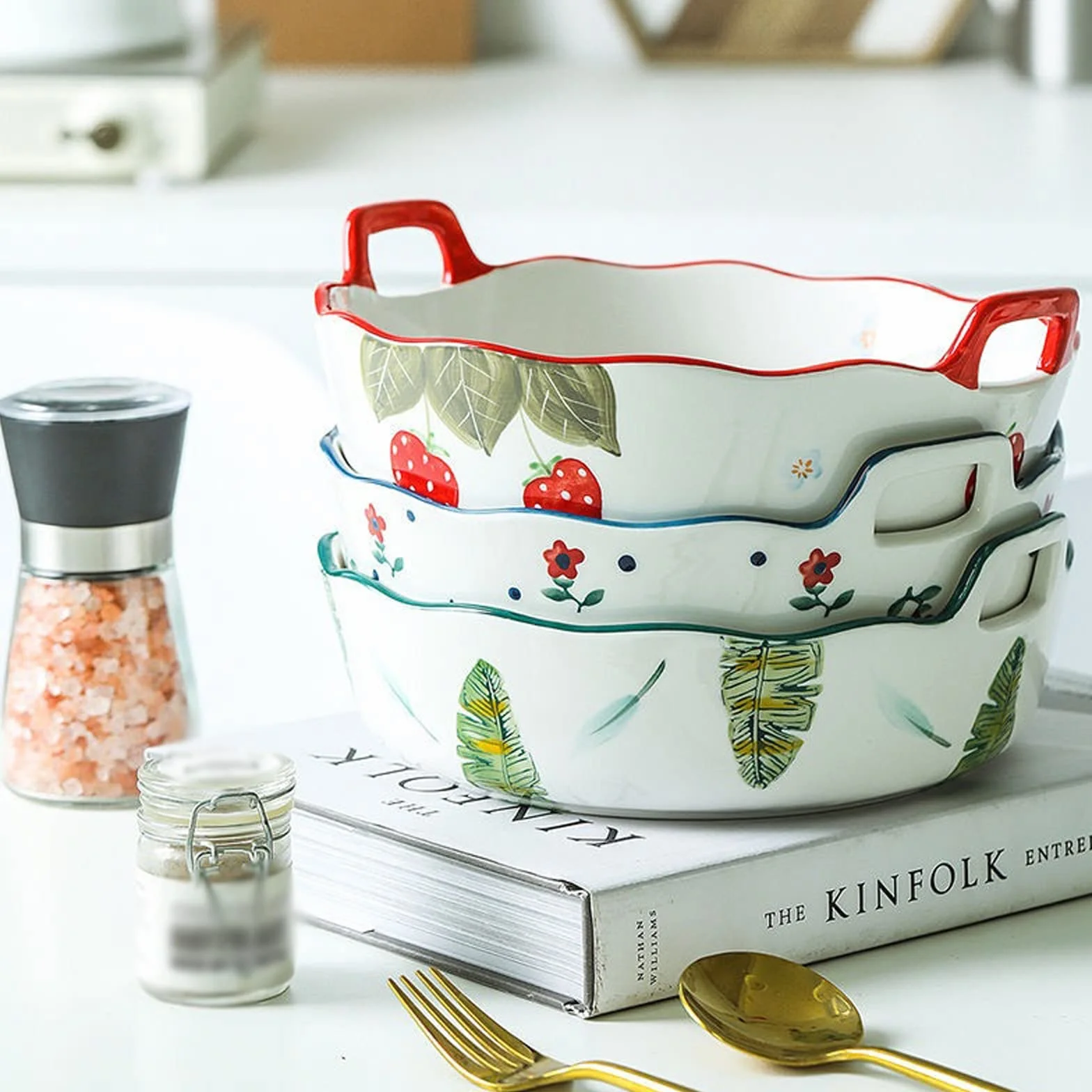 Naczynie do pieczenia śliczne danie do pieczenia pieczony talerz ryżowy binauralna ceramiczna głęboka patelnia do pieczenia japoński styl domowa blacha do pieczenia miska piekarnik patelnie do lasagne