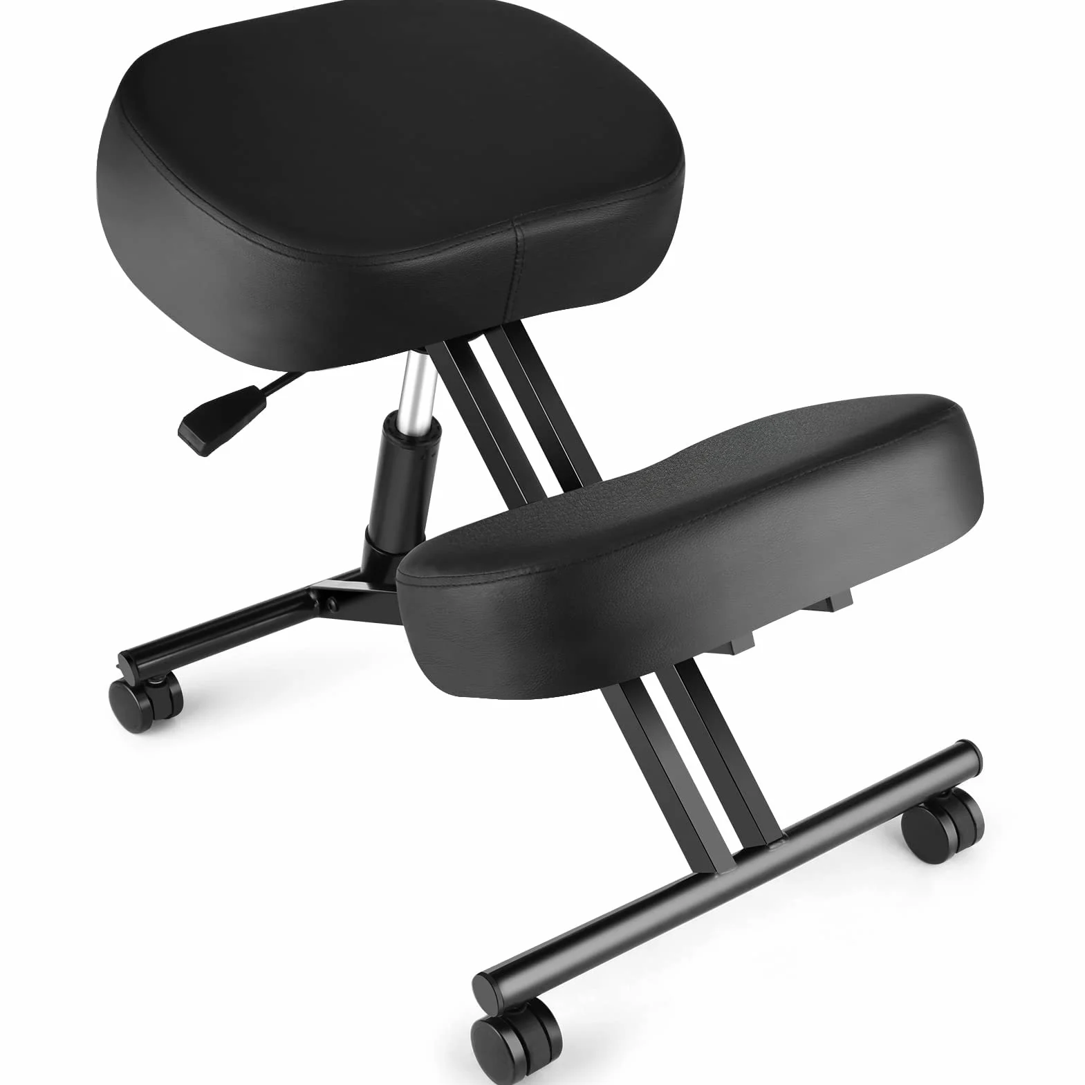 Ergonomiczne krzesło klęczące z regulacją wysokości z grubymi poduszkami piankowymi do domu i biura, ulepszona pompka powietrza