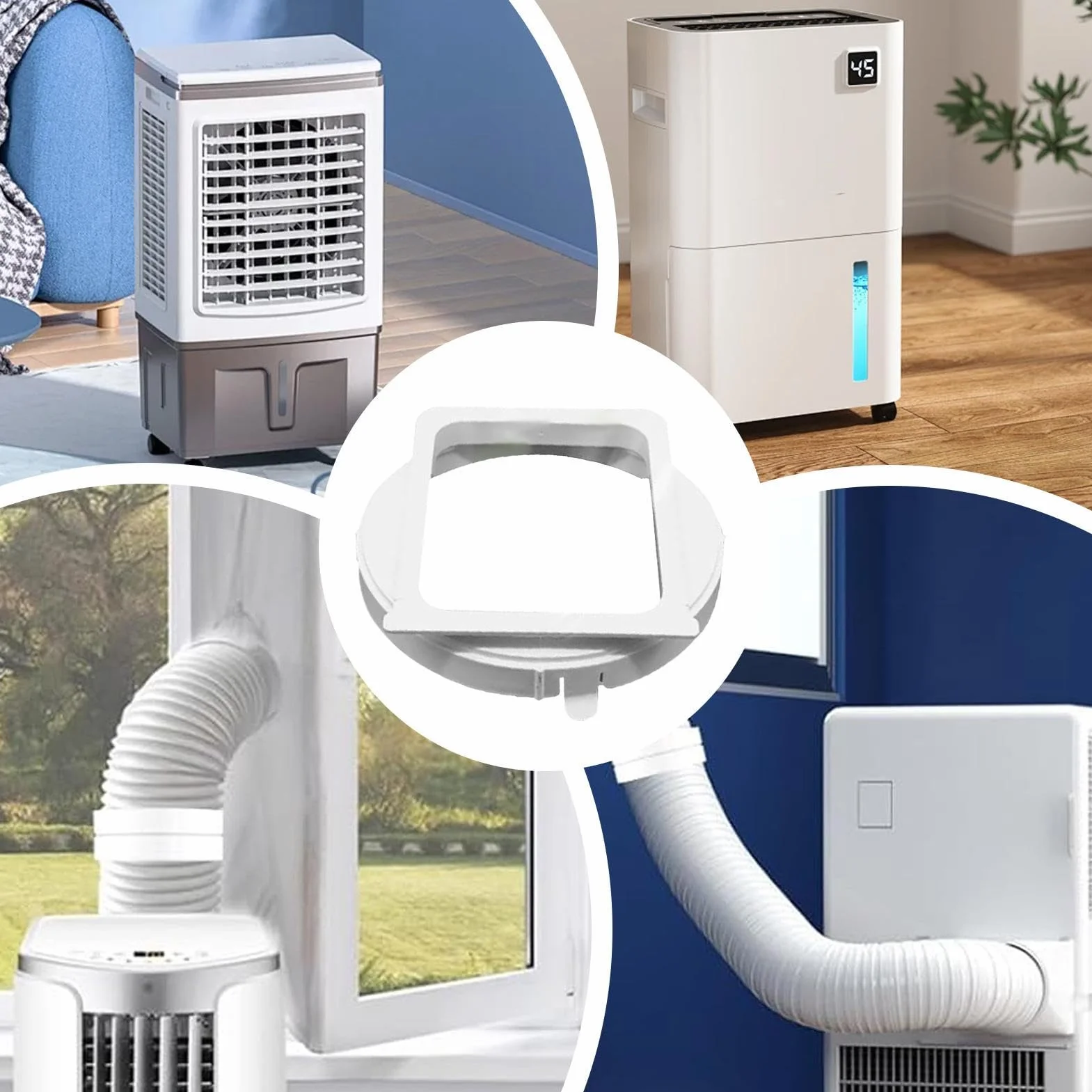 Złącze węża wylotowego do przenośnych klimatyzatorów – części zamienne do klimatyzacji, mobilny adapter do węża wylotowego, do domu, mieszkania, domu wiejskiego, salonu, sypialni