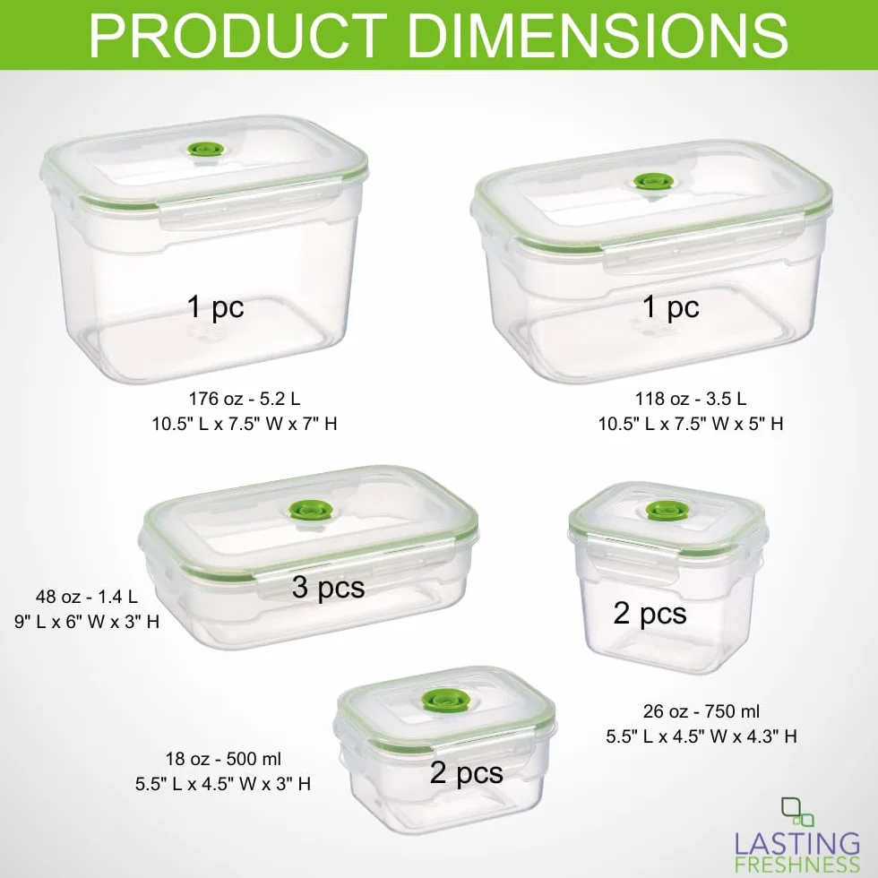 Lasting Freshness 19-częściowy zestaw pojemników do przechowywania żywności, prostokątny