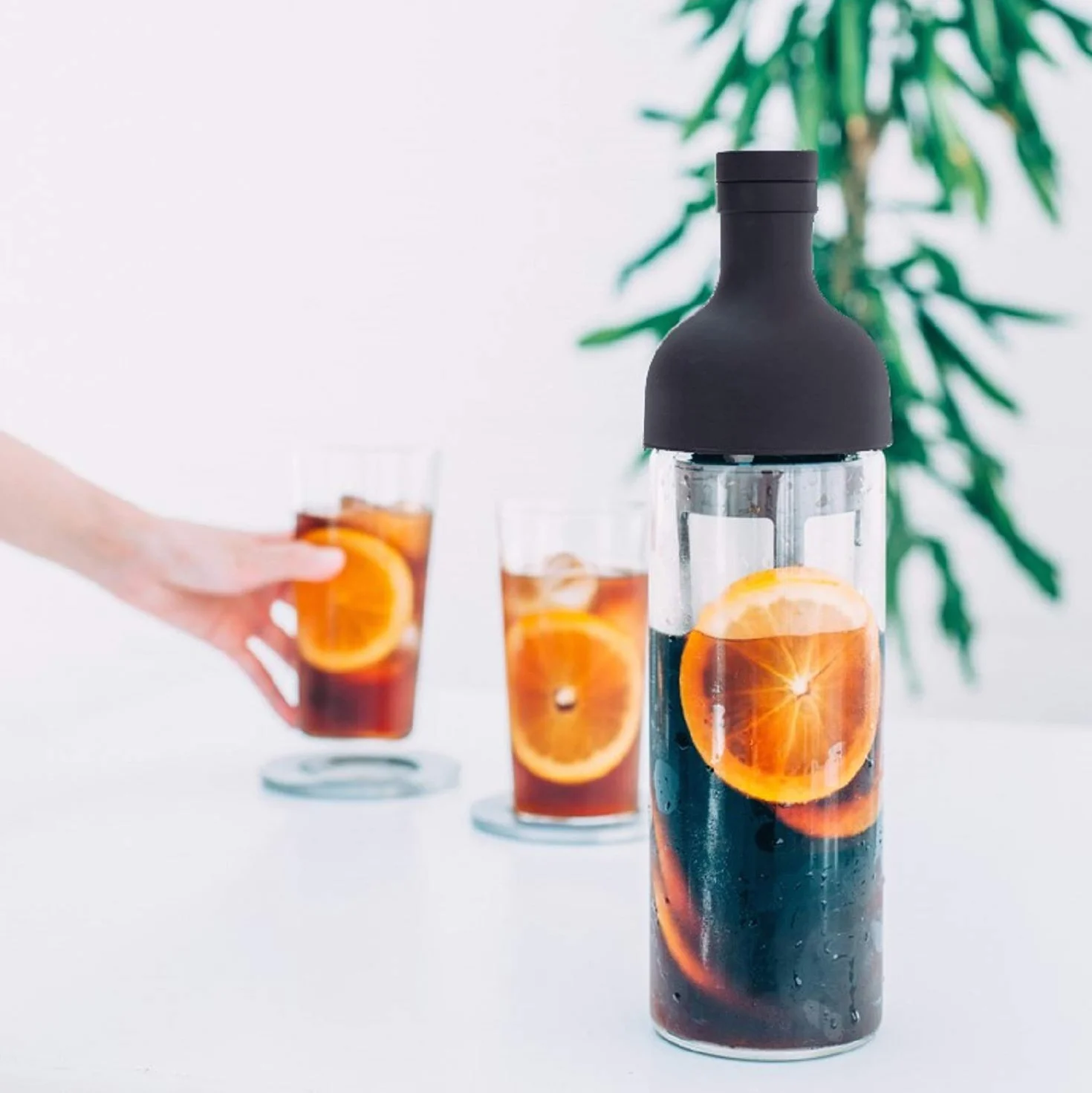 Hario Cold Brew Filtr w Butelce, Guma, Brązowy, 700 mililitrów