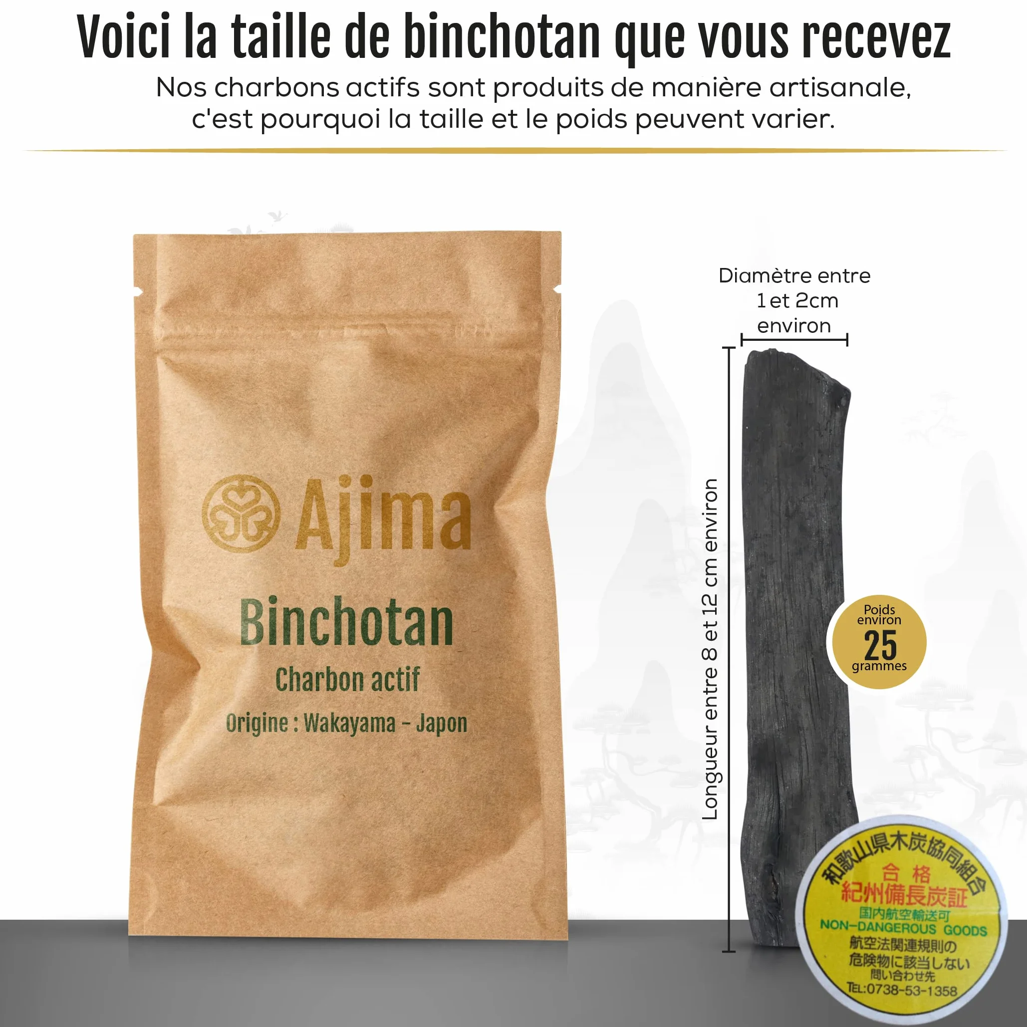 Binchotan Węgiel Aktywny Woda - Bio Węgiel Węglowy Naturalny Oczyszczacz Wody x 6 - Każdy Baton filtruje około 1,5 l - Węgiel dębowy Wakayama Prawda - Idealny do filtrowania wody do karafki