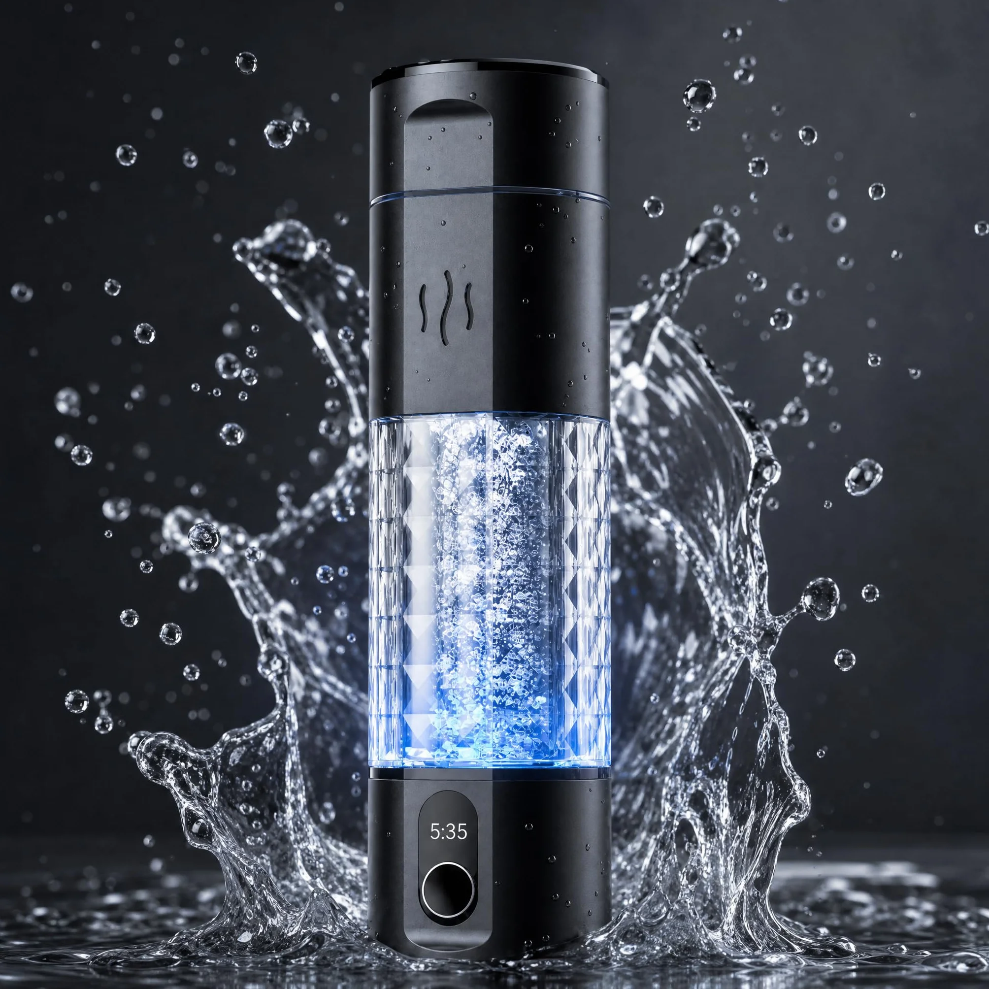 Hydrogen-3 Pro Generator wody wodorowej 250 ml z membraną DuPont® PEM (Czarny)