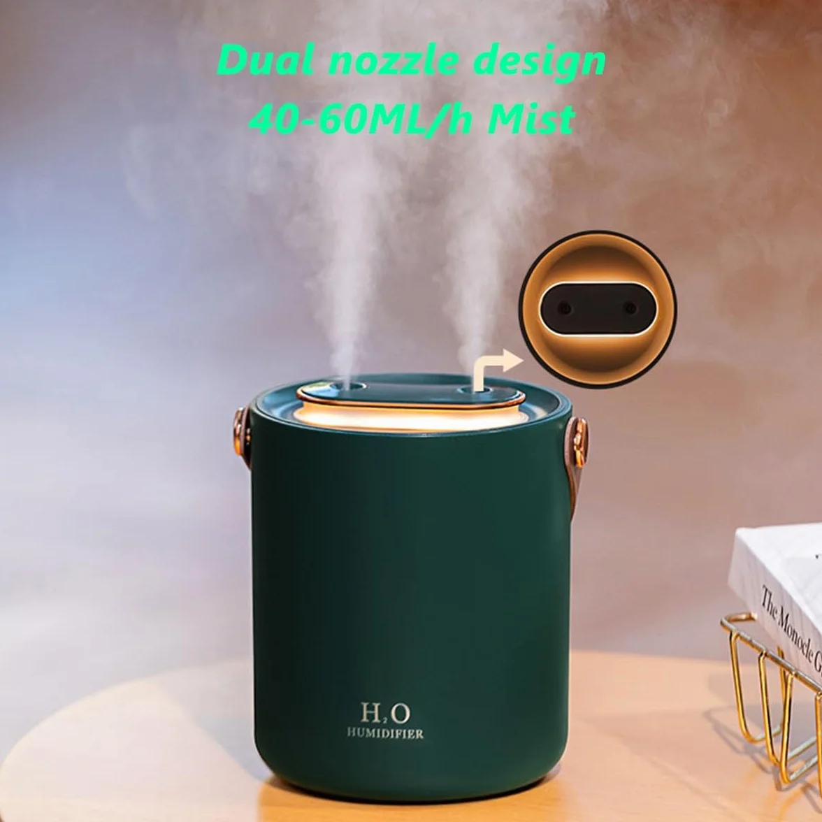 Przenośny mini nawilżacz USB, automatyczne wyłączanie 1,2 l, cichy nawilżacz powietrza do sypialni, biura, dziecka i roślin, osobisty dyfuzor samochodowy