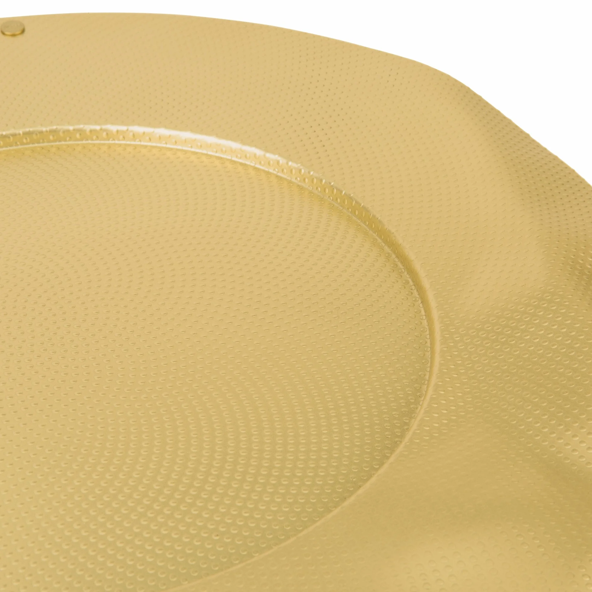 Alessi LC02 BR Sitges talerz na stół - mosiądz z dekoracyjnym reliefem, 33,00 x 33,00 x 1,50 cm