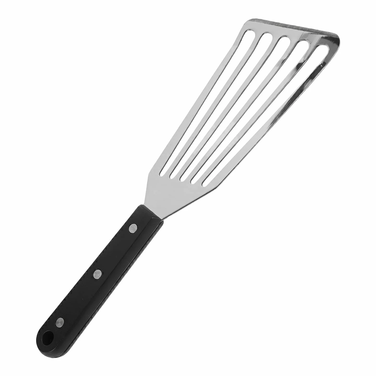 Szpatułka do ryb ze stali nierdzewnej, szpatułka ze stali nierdzewnej, łopatka szczelinowa, metalowa szpatułka z otworami, elastyczna, profesjonalna szpatułka do ryb, długość 28 cm, do obracania