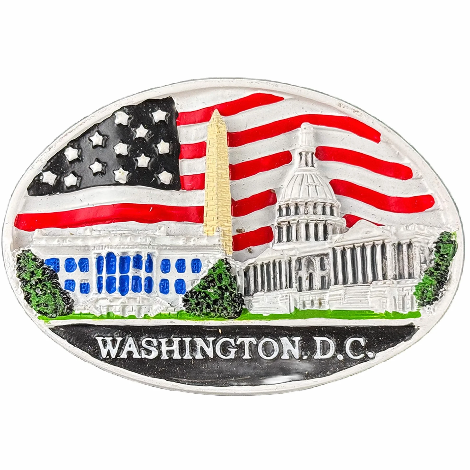Waszyngton DC USA magnes na lodówkę pamiątka podróż żywica amerykańska flaga zabytki styl dekoracja domu klasyczny punkt orientacyjny rzemiosło