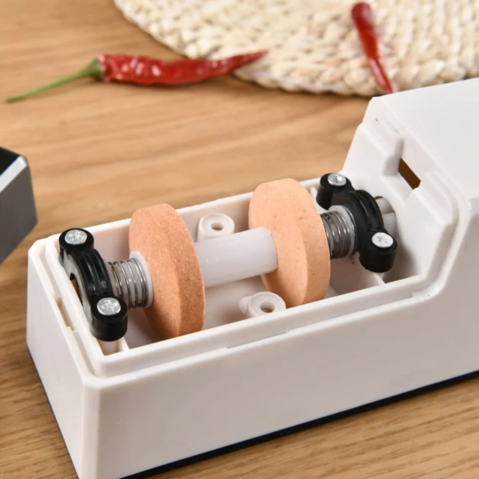 USB Elektryczna ostrzałka do noży automatyczna, regulowana, 3-stopniowa ostrzałka do noży domowych