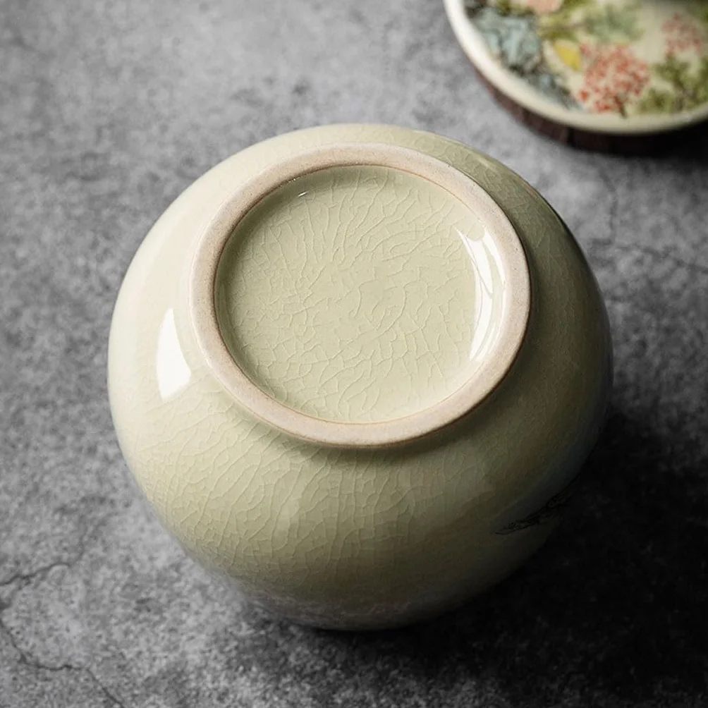 XYNSNDB Zestaw do herbaty Zamknię słoik Do przechowywania herbaty Zielona herbata w puszkach Ceramiczna puszka na herbatę Przenośna podróżna puszka na herbatę Zestaw do herbaty Słoik do przechowywania