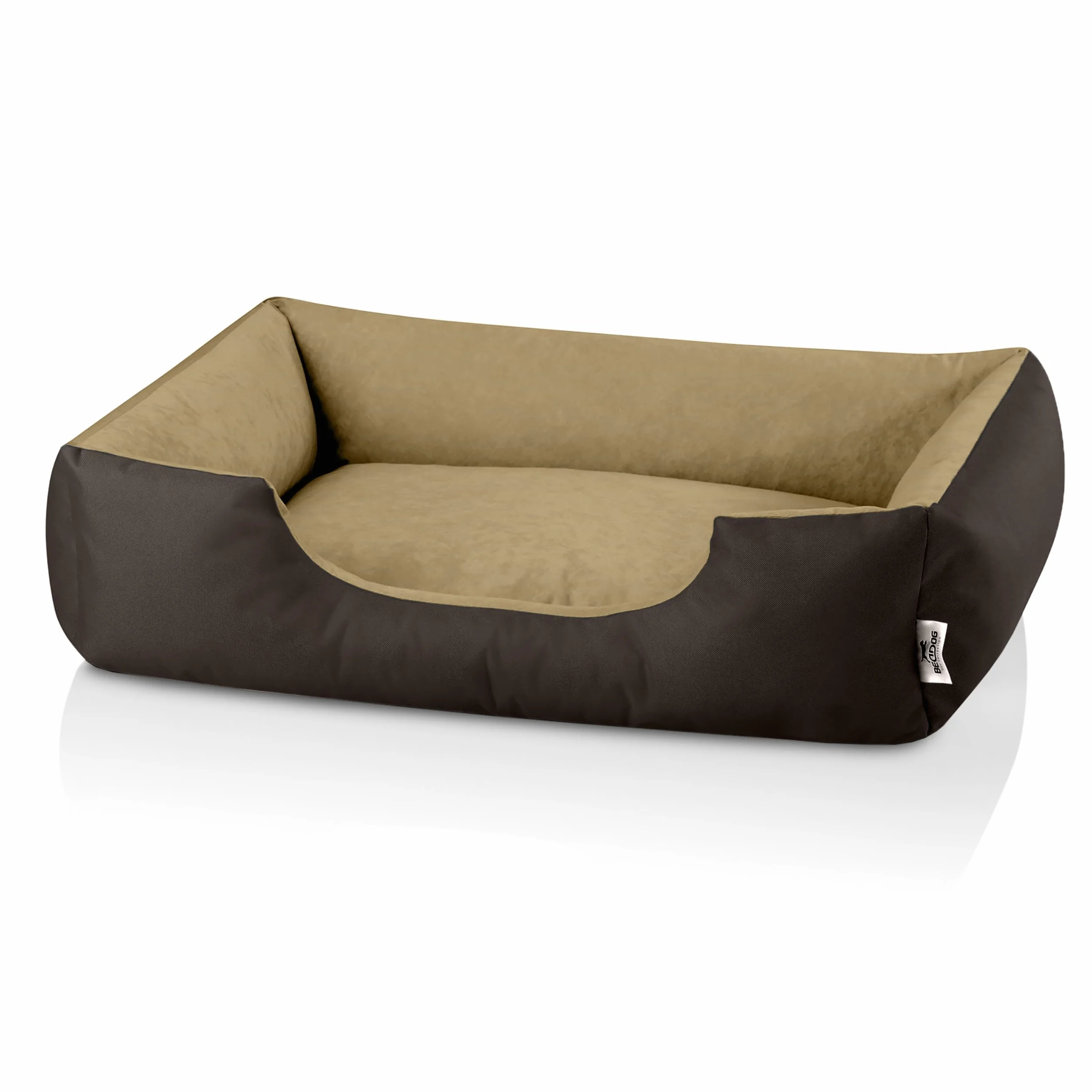 BedDog(R) legowisko dla psa LUPI L, sofa dla psa z Cordury, mikrofibra welurowa, zmywalne legowisko dla psa z brzegiem