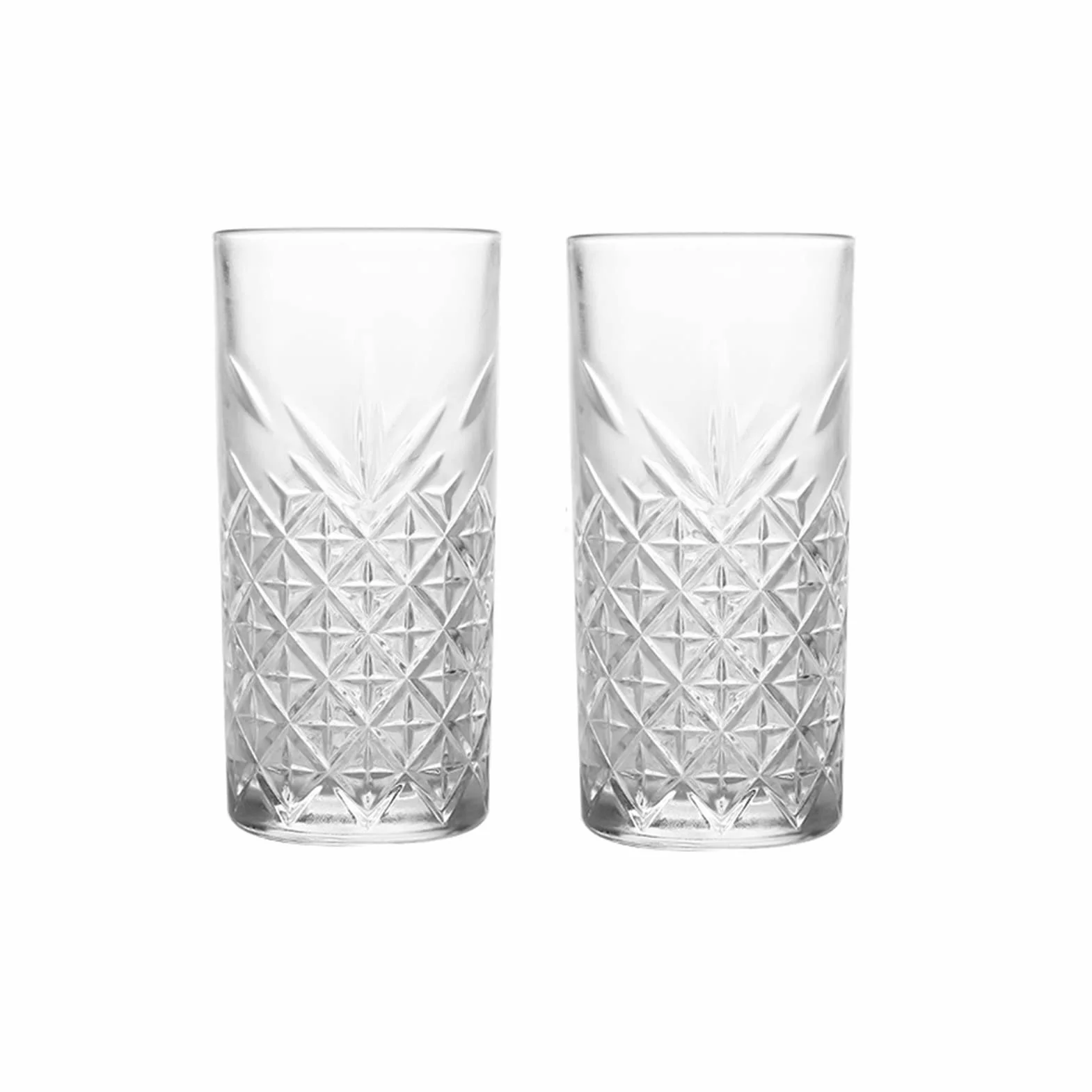 Kieliszki do picia 2 szt. wysokie szklanki do picia gospodarstwa domowego kuchnia zestaw naczyń barowych szklanka do wody, soku, piwa i koktajli kubki (Kolor: Duże 420 ml zestaw 2)
