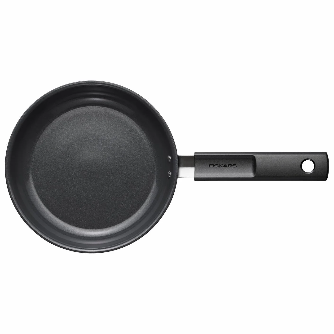 Fiskars Patelnia, Hard Face, Średnica 20 cm, Nadaje się do wszystkich płyt grzewczych, Powłoka nieprzywierająca, Odporna na zarysowania, Aluminium/plastik, Czarny, 1075457