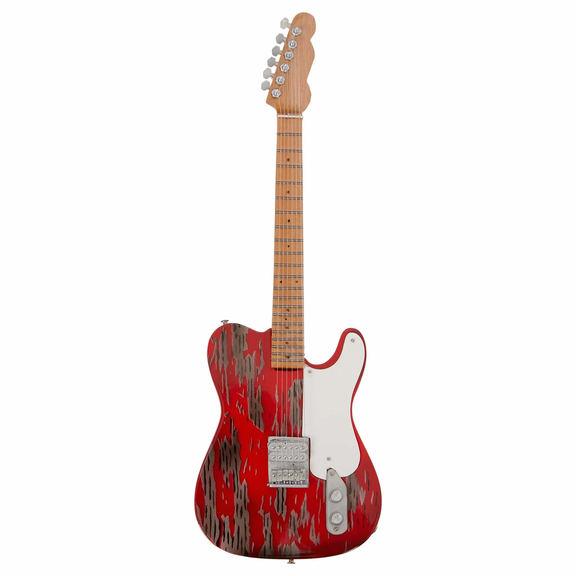 Axman Billy Gibbons - John Bolin Peeler T-Style: Miniaturowa replika gitary - Prezenty muzyczne - Ręcznie robione ozdobne skala 1/4 - zawiera pudełko ekspozycyjne, plakietkę z imieniem i miniaturowy