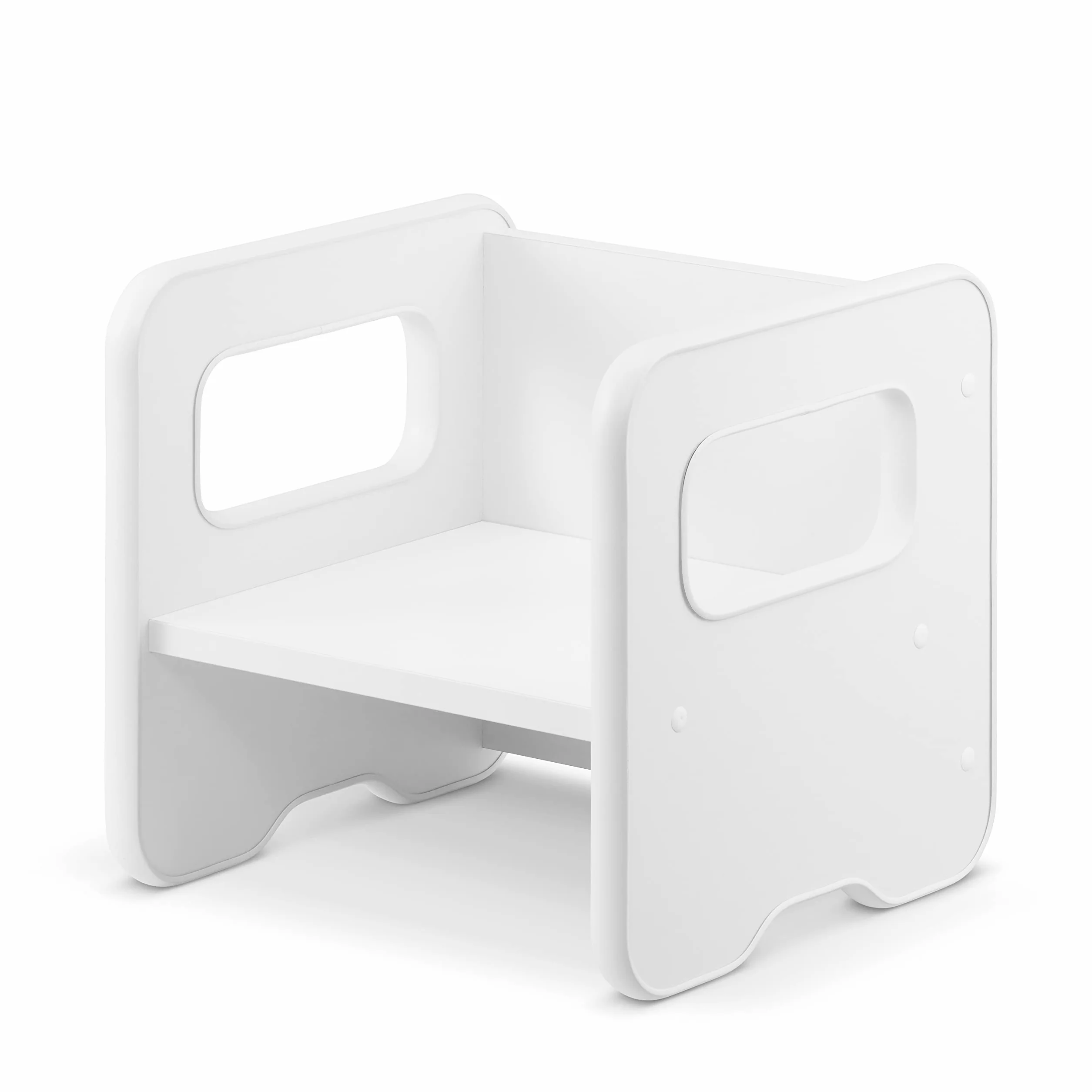 defiPad Taboret do siedzenia dla dzieci | stylowy taboret dwustronny | fotel dziecięcy od 1 roku życia | krzesło dziecięce z drewna | krzesło można przekształcić w stół | pokój dziecięcy Montessori |
