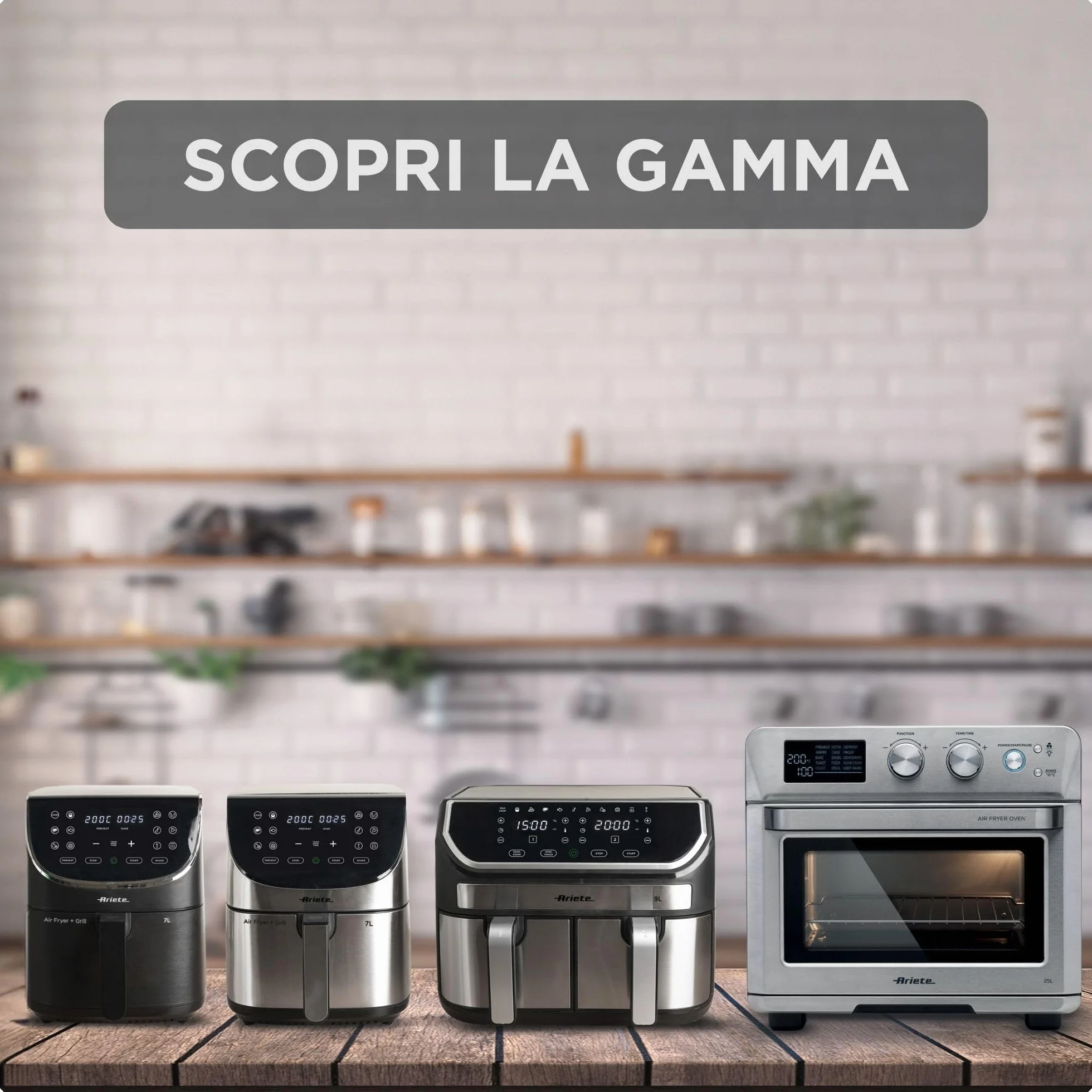 Ariete 4625 frytkownica powietrzna 9 l, 2100 W, pojemność 9 l, podwójny kosz, pojemność gotowania 3,6 kg, 11 zaprogramowanych programów, funkcja Max Crisp, temperatura do 200°C, nieprzywierający kosz