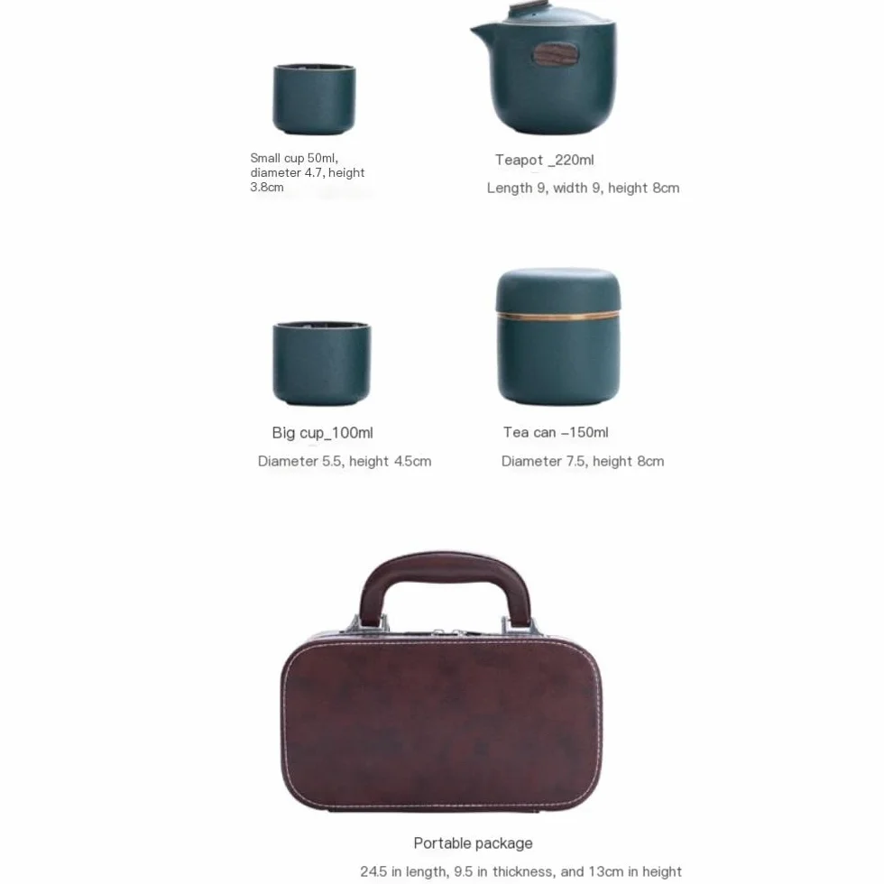 XYNSNDB Pojemnik na herbatę ceramiczny słoik do przechowywania herbaty Home Office czajniczek filiżanka herbaty kreatywny przenośny zestaw pudełek podróżnych na zewnątrz herbata puszka na herbatę (B)