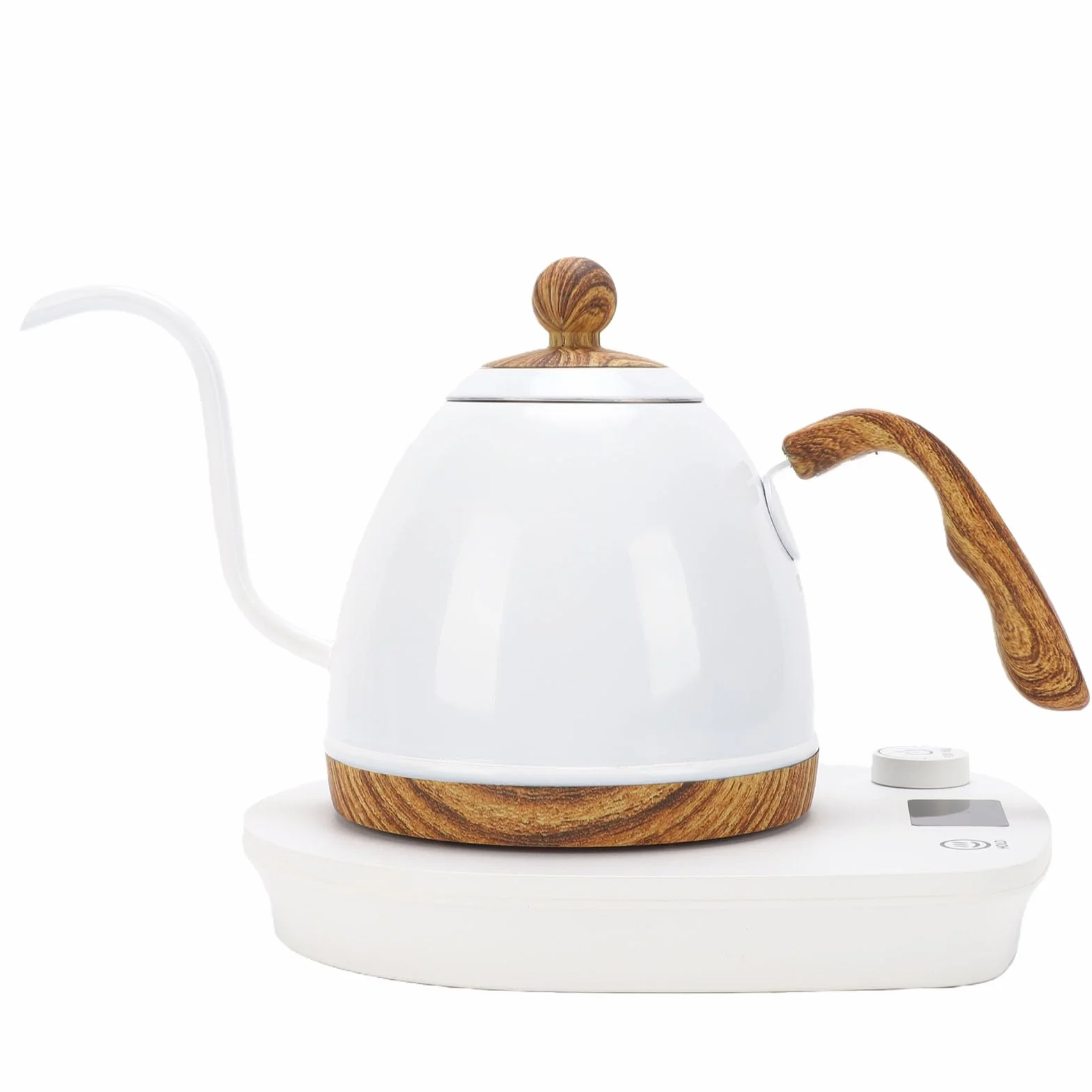 Fdit Czajnik do Kawy Typu Pour Over Precyzyjne Nalewanie dla Dokładnego Parzenia Czajnik Elektryczny o Pojemności 600 Ml z gęsią szyją (wtyczka UE 220V)