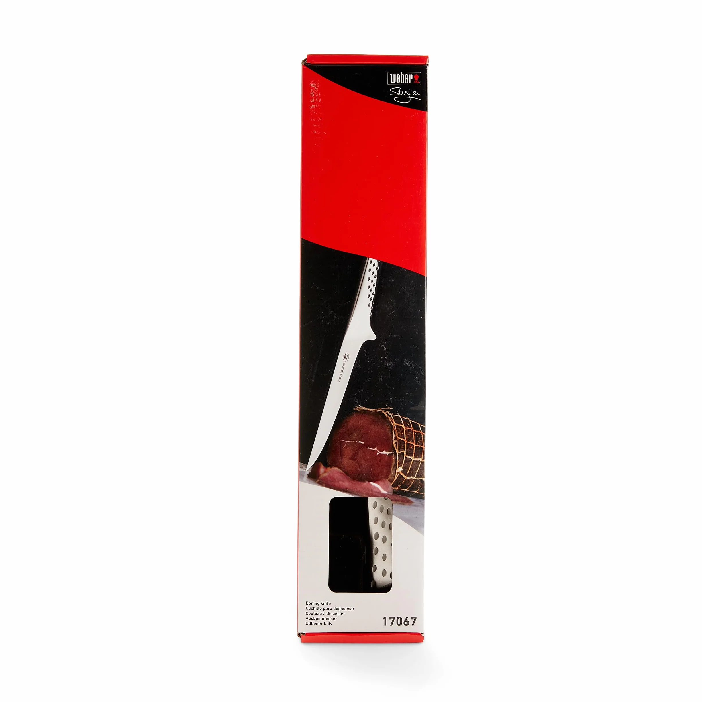 Weber Deluxe Nóż do filetowania (ostrze 16 cm), idealny do mięsa i filetowania ryb, z wysokiej jakości niemieckiej stali nierdzewnej, dodatkowo naostrzony, ergonomiczna rękojeść - Srebrny (17067)