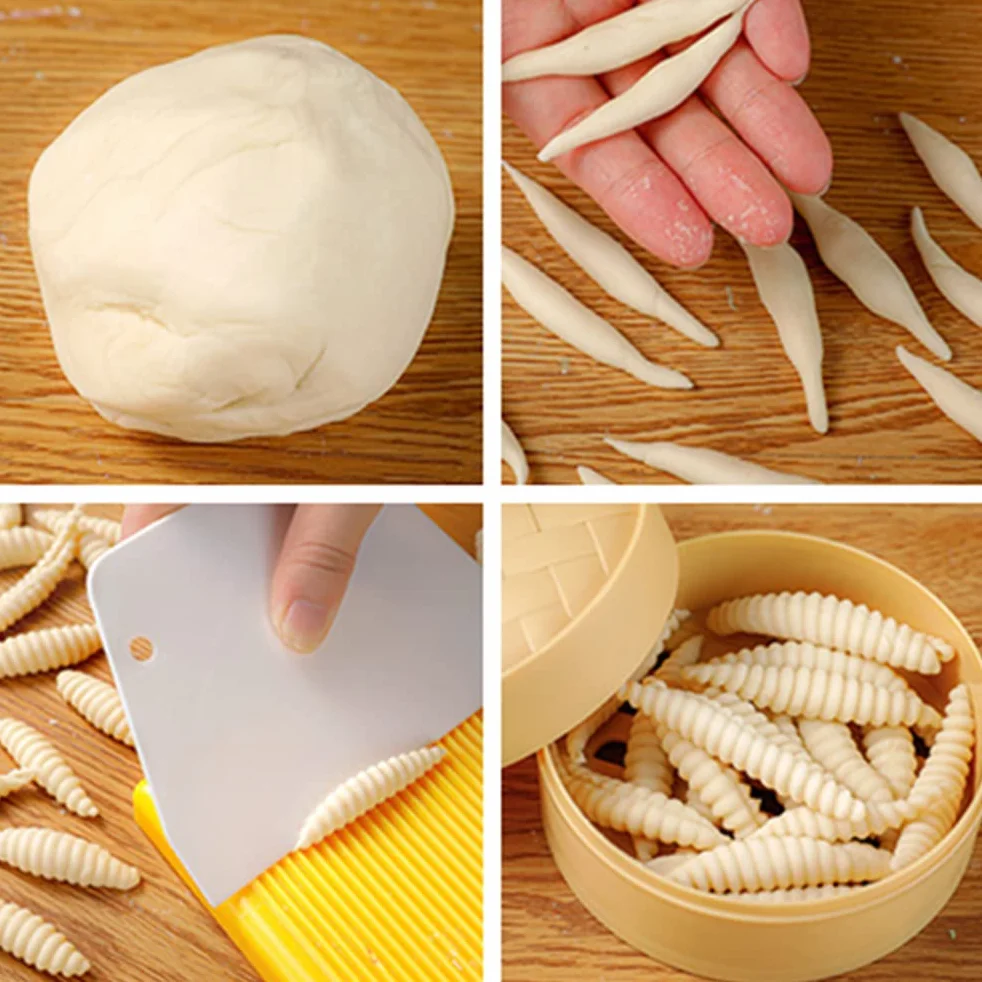 Forma do makaronu, plastikowe deski gnocchi do robienia makaronu i gnocchi Maker nóż do wałka do ciasta ręczne narzędzie kuchenne Suplement diety Formy
