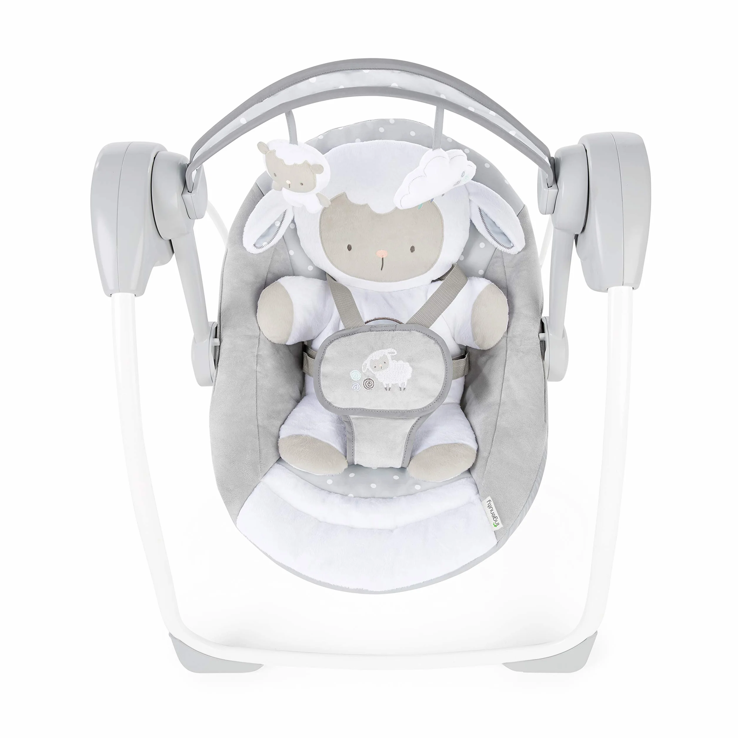 Ingenuity, Przenośna huśtawka dla niemowląt, lampa Cuddle lamp – z melodiami, ustawieniem czasu i huśtawki