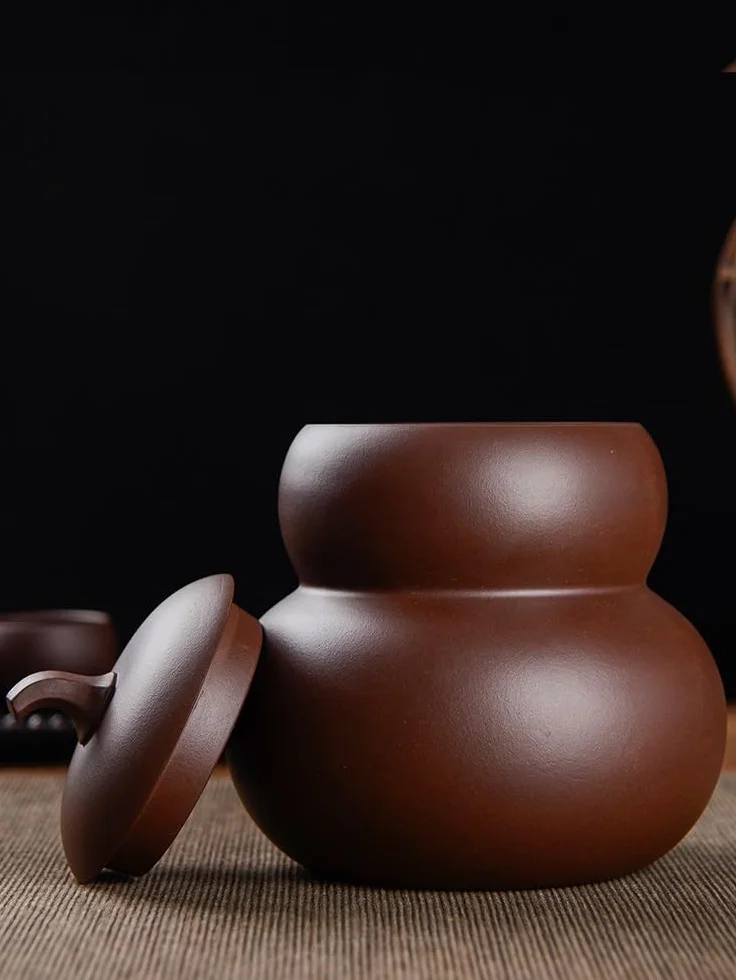 Ceramiczny pojemnik na herbatę fioletowy piasek tykwa puszka na herbatę kuchnia zamknięta puszka do przechowywania czarna herbata luźna puszka na herbatę biuro kawa pojemnik do przechowywania