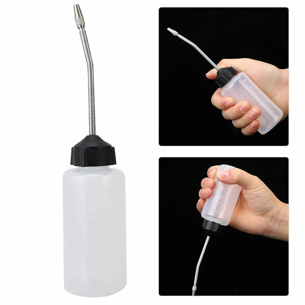 Dozownik Oleju do Maszyn do Szycia, 120 ml, z Wydłużoną Końcówką Orzechową, 5 Sztuk