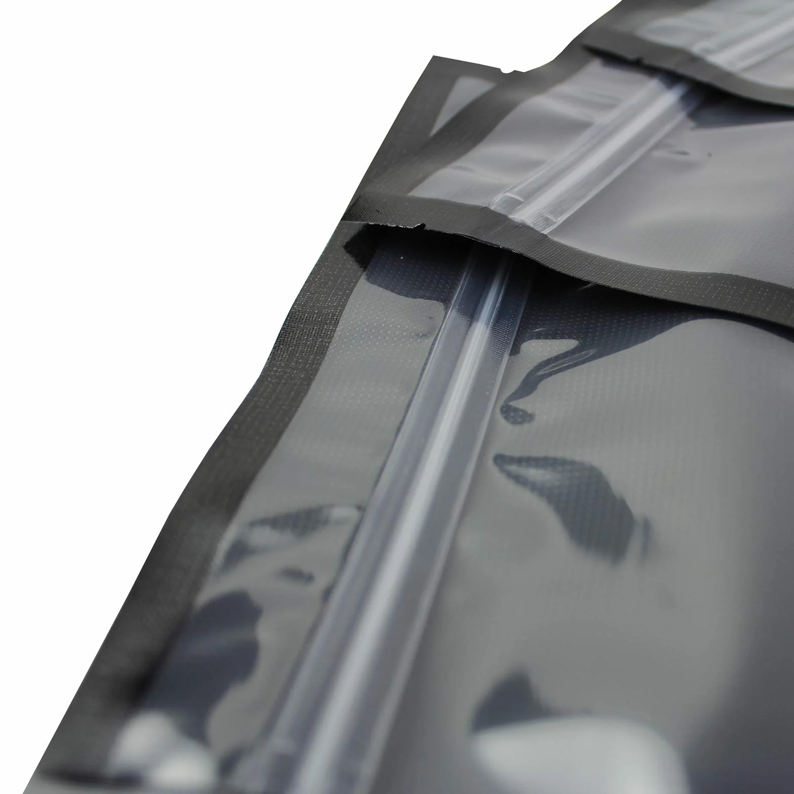 Vac N' Seal 50 sztuk 15 cm x 25 cm, czarne i przezroczyste torby do zamrażania ryb, warzyw, mięsa, ziaren, owoców, orzechów i płatków śniadaniowych, świetny wybór do gotowania Sous Vide