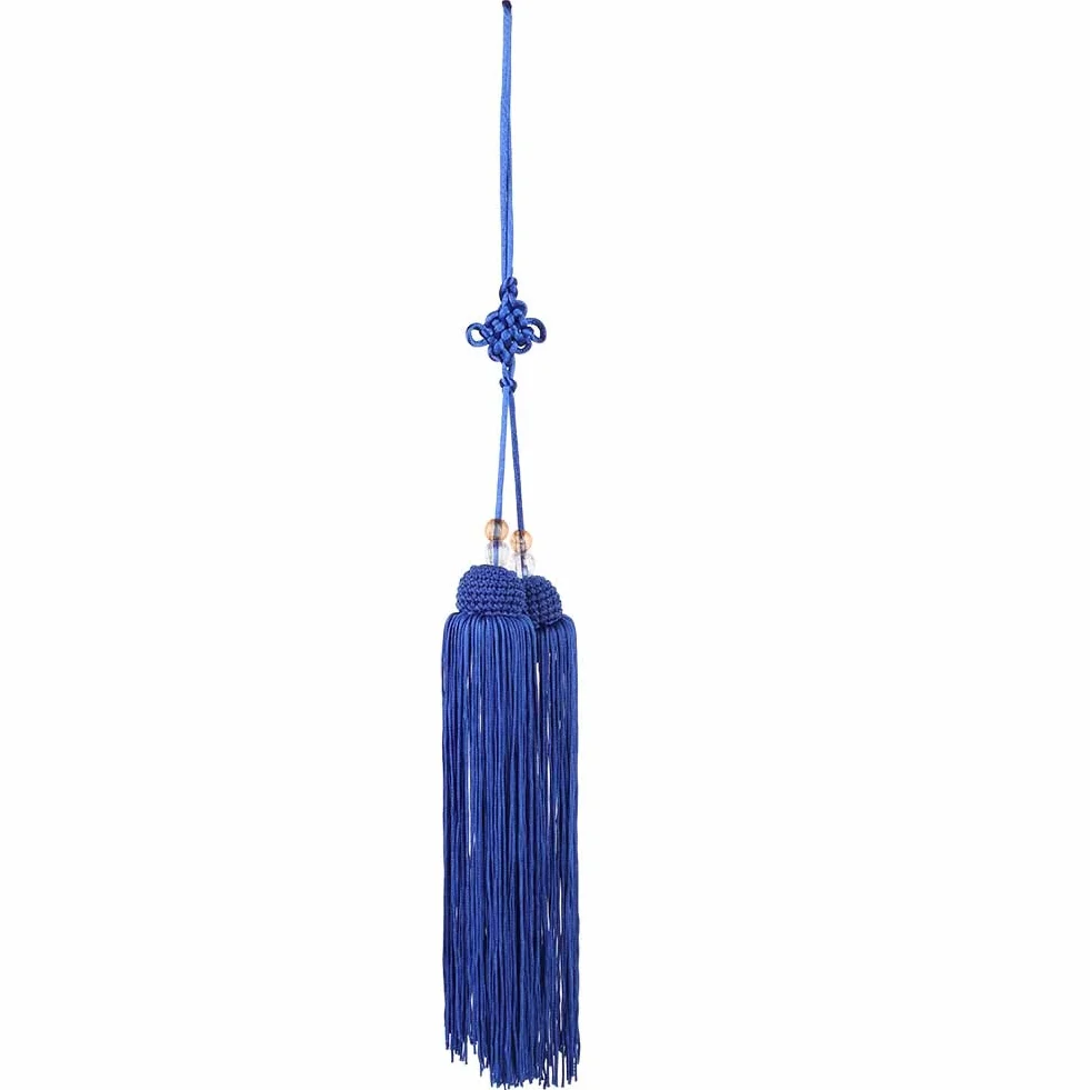 Zerodis Taiji Sword Tassel Kung Fu Akcesorium Krótki Styl Silk Materiał z 2 Kolorami do ćwiczeń Taiji i Dekoracji Brelingu (Królewski niebieski sztylet)