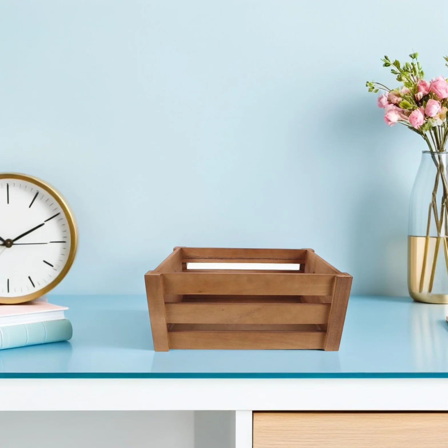 Etui z litego drewna winylowego i CD Sto, Lar 35 x 25 x 15 cm nizer do albumów, detive display box do domu i biura, idealny prezent dla kolekcjonera muzyki