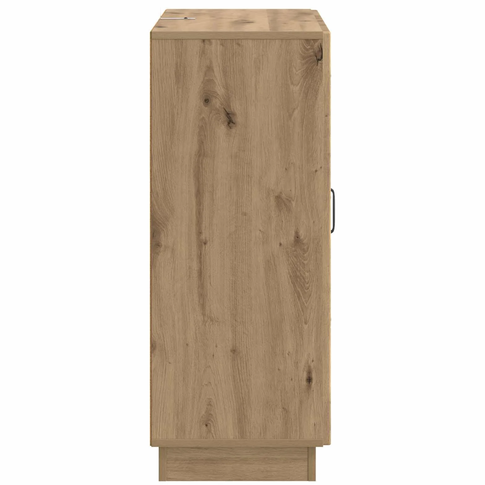 Bufet dębowy rzemieślniczy 66 x 34,5 x 87 cm, inżynieryjny drewniany mebel do przechowywania z szufladami i półkami, elegancki design, do salonu lub jadalni