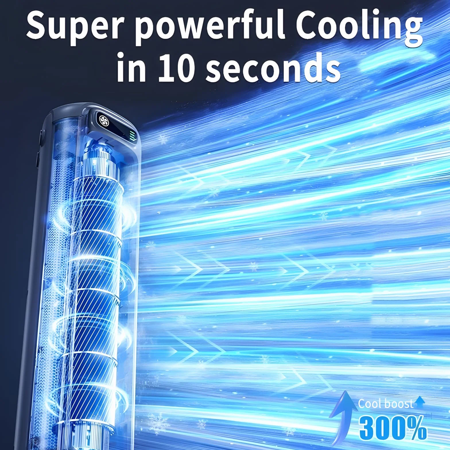 Outfany Sherum Cooling Ace, przenośny klimatyzator chłodzący, trzy prędkości wiatru, nie wymaga instalacji, klimatyzator do ładowania USB, do sypialni, biura, domu, biały