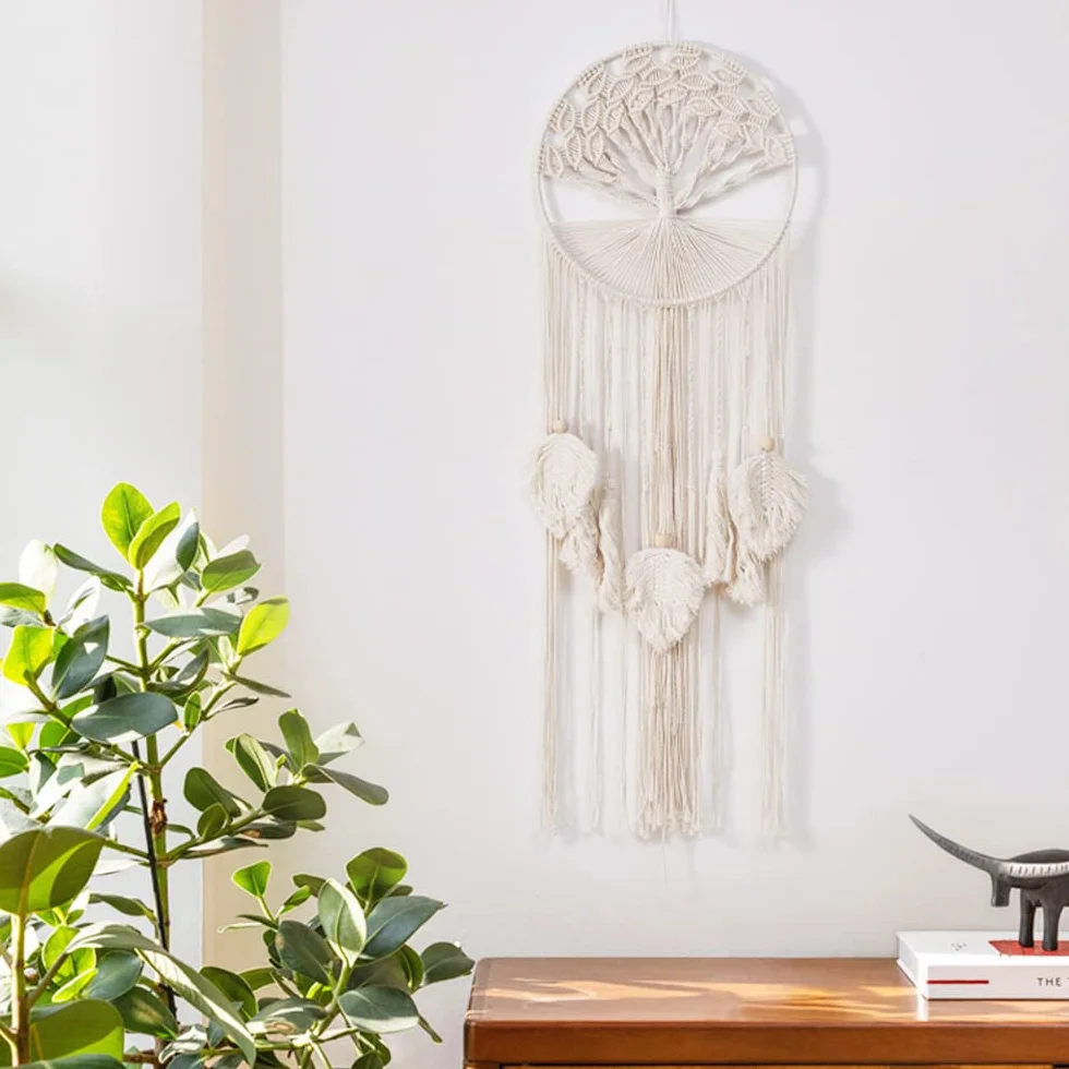 Drzewo życia łapacz snów, makrama, wiszący, boho, łapacz snów, do dekoracji ślubnych w stylu vintage, do domu