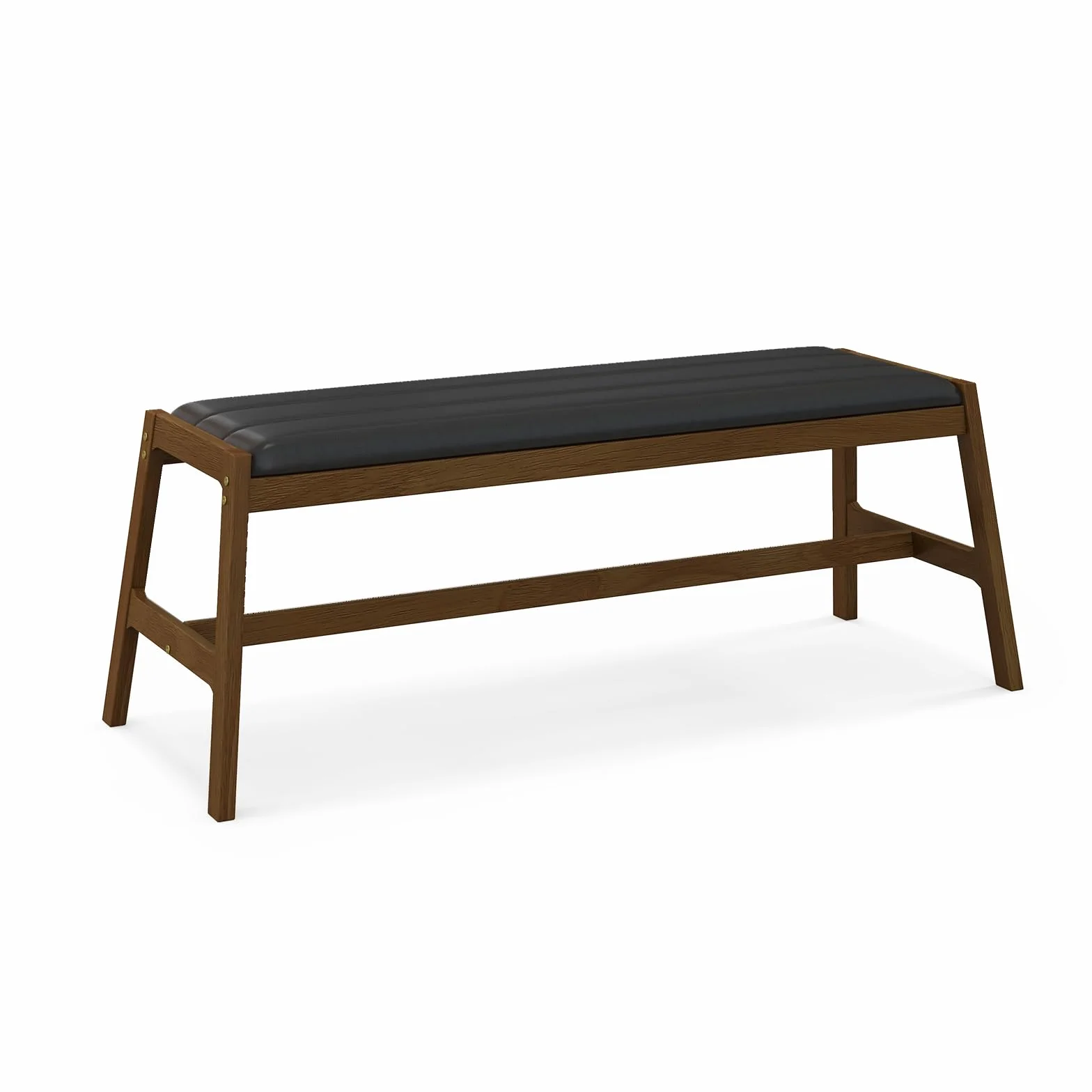 COSTWAY 127 cm ławka do siedzenia, ławka do jadalni, gumowa drewniana rama, ławka wejściowa do wymiany butów, drewniana ławka do salonu, sypialni, jadalni