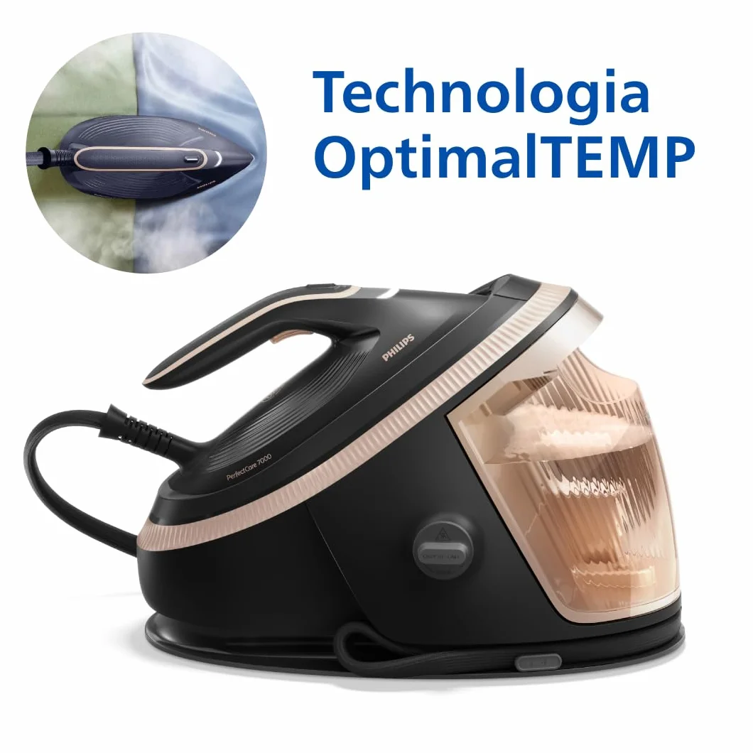 Philips PerfectCare serii 7000 Generator pary, uderzenie pary 650g, 8.5 Bara, stopa SteamGlide Elite, automatyczna inteligentna para (PSG7300/80)