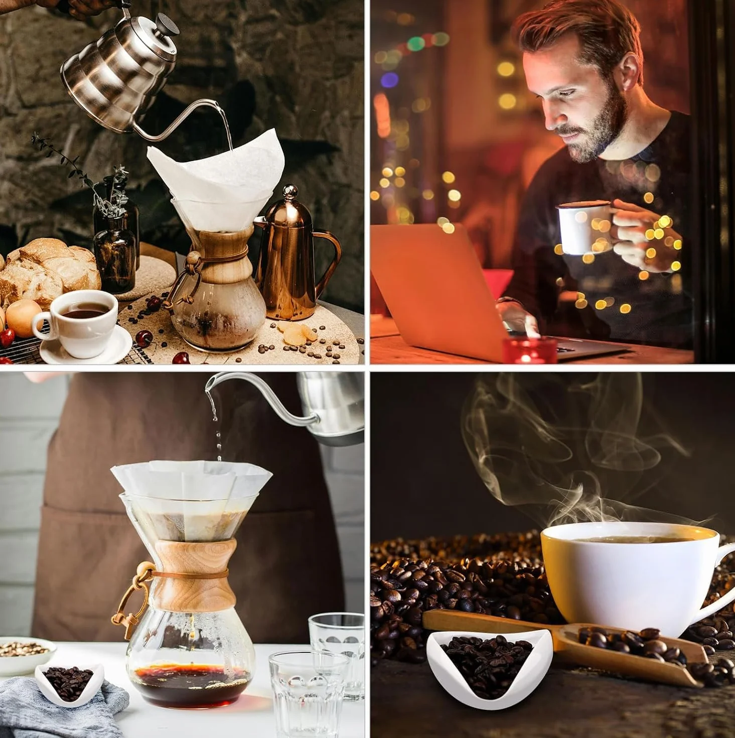 1 zestaw kubków z dozownikiem i butelką z rozpylaczem, ceramiczny kubek z dozownikiem i butelka z rozpylaczem RDT – idealny dla miłośników espresso, zestaw akcesoriów baristy do kawy, herbaty,