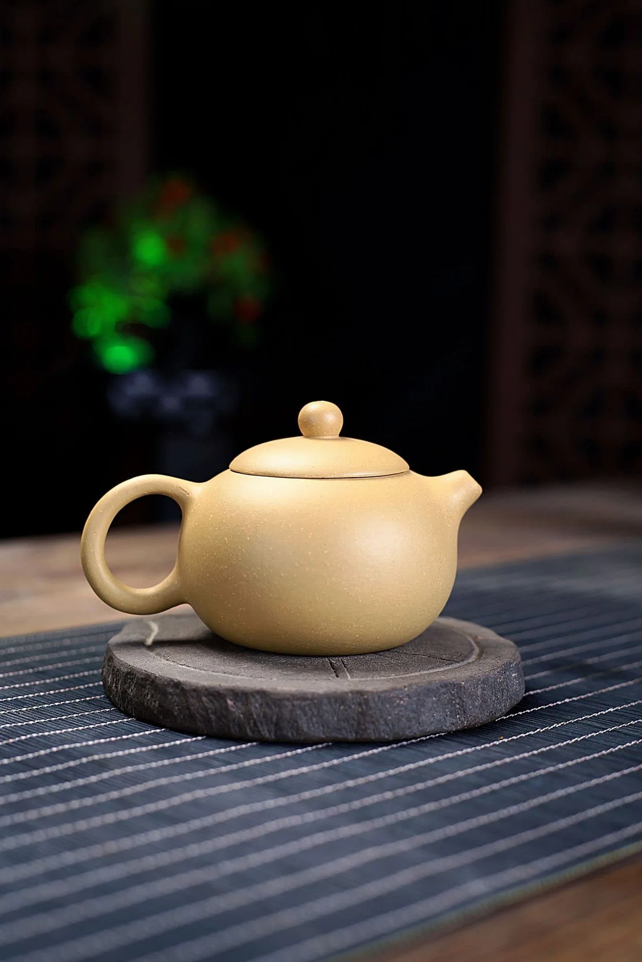 Czajnik 200 ml/6,8 uncji Chiński gliniany Yixing Xishi Naturalny Zisha Żółty Czajnik do herbaty Kungfu