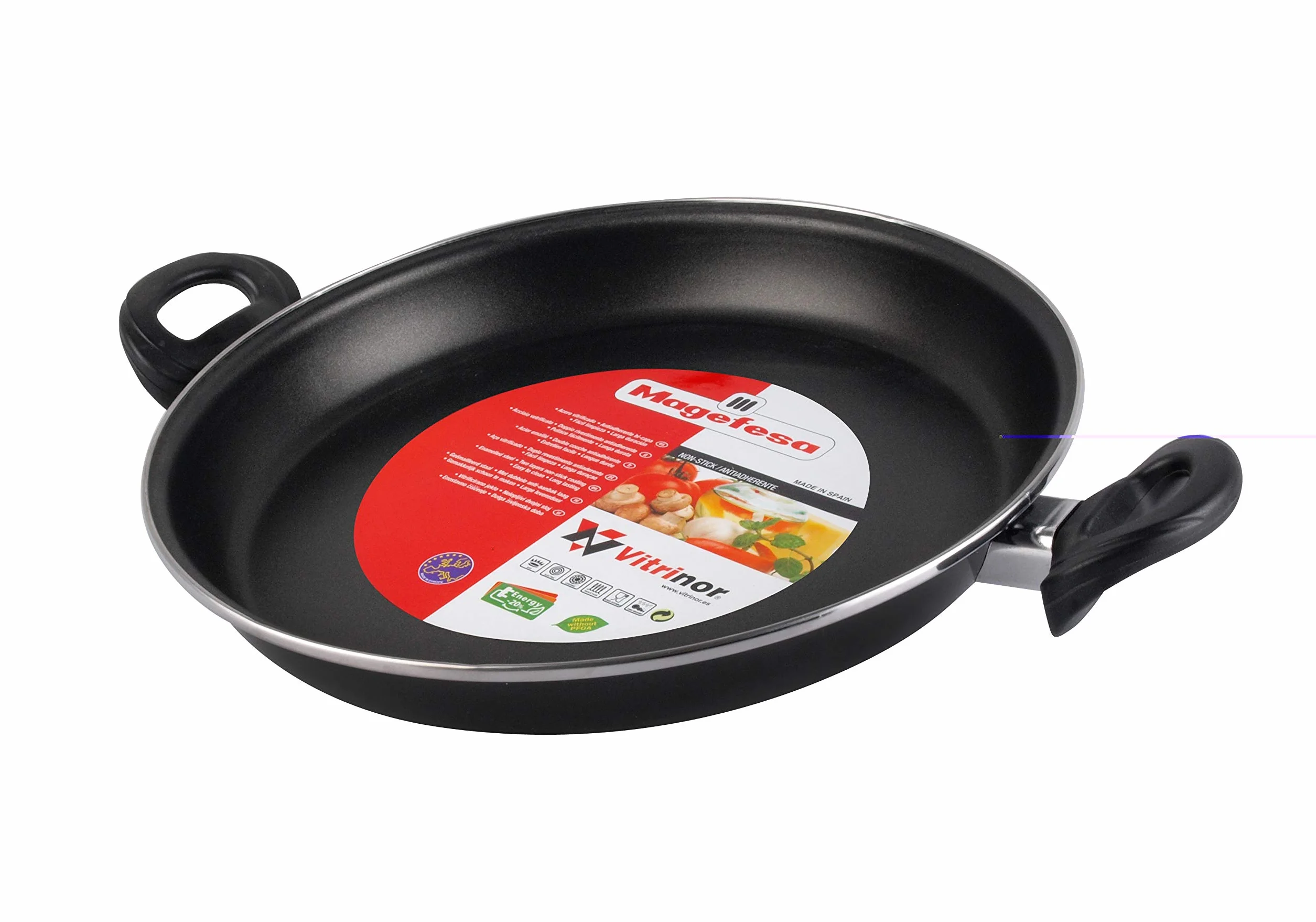 Megafesa 01101902 - patelnia do paelli, średnica 30 cm, kolor czarny