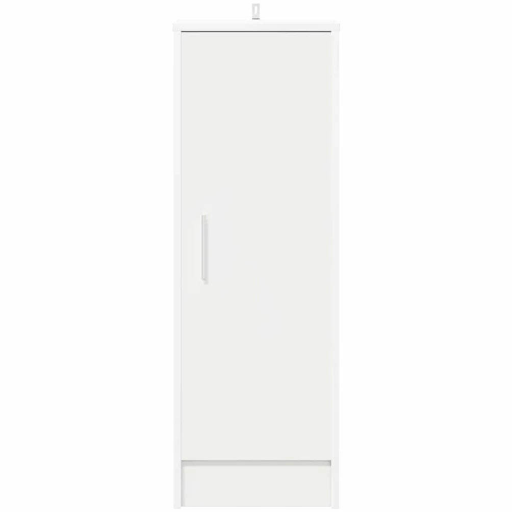 Hothingwell Biała szafka na buty 32x35x92 cm płyta wiórowa, organizer na buty z 6 półkami, odwracalne drzwi po lewej lub prawej stronie, wygodne przechowywanie chroniące przed kurzem,