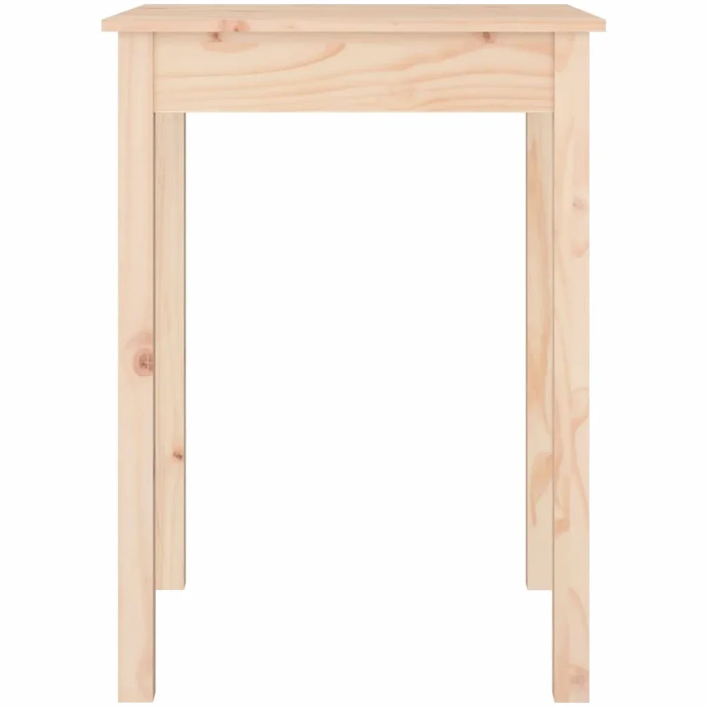 Générique Okrągły stół z litego drewna sosnowego 55x55x75 cm | Stabilna rama, solidna góra, dołączony uchwyt ścienny, instrukcja montażu w zestawie, uniwersalne zastosowanie