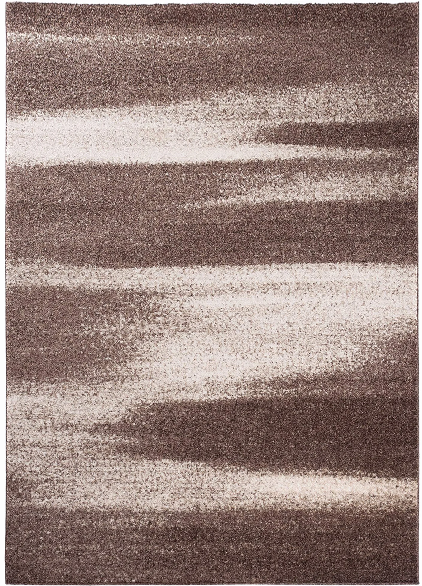 Tapiso Dywan Sari nakrapiany designerski krótkie runo beżowy brązowy jasnobrązowy z abstrakcyjnym rozmazywaniem paski wzór salon Ökotex 160 x 220 cm