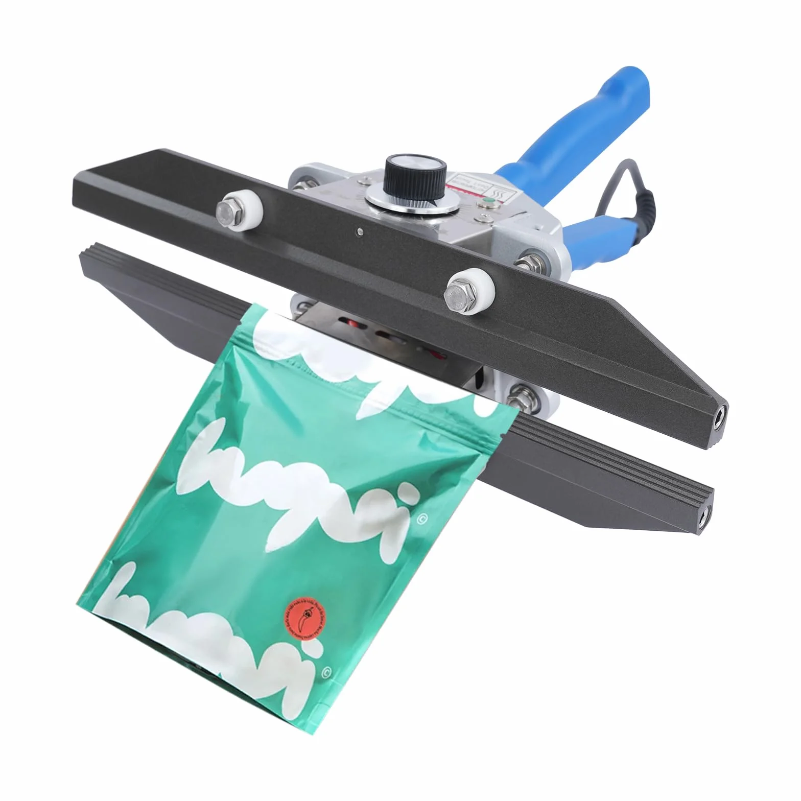 Handheld zgrzewarka na gorąco, 300 mm, 500 W, 0-300°C, z kablem sieciowym o długości 1,8 m, zgrzewarka do grubych worków, torebek z mylaru, folii aluminiowej, papieru typu kraft (niebieska)