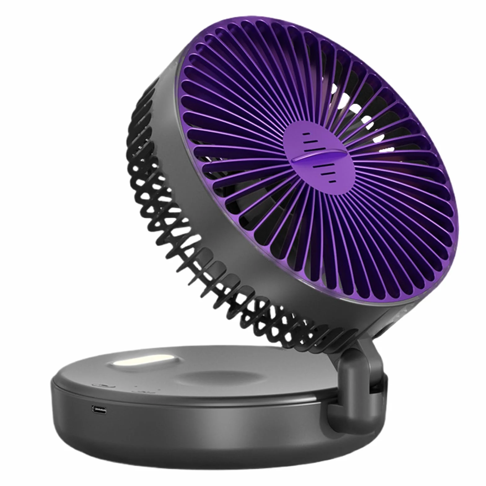 Air Circulator Fan, Quiet Small Cooling, Soothing Circulation, Rechargeable and Foldable with 5 Speed, Ideal for Bathroom, Camping, Outdoor, Portable Cooling Solution, Multicolor