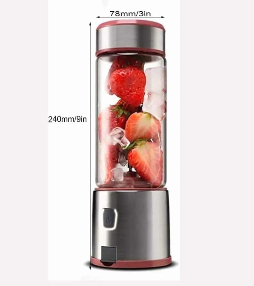 Przenośny blender, mini blender do koktajli i smoothie, osobisty blender ładowany przez USB, blender do soków, ręczny blender do sportu, na siłownię, do domu i biura (rozmiar: 1)