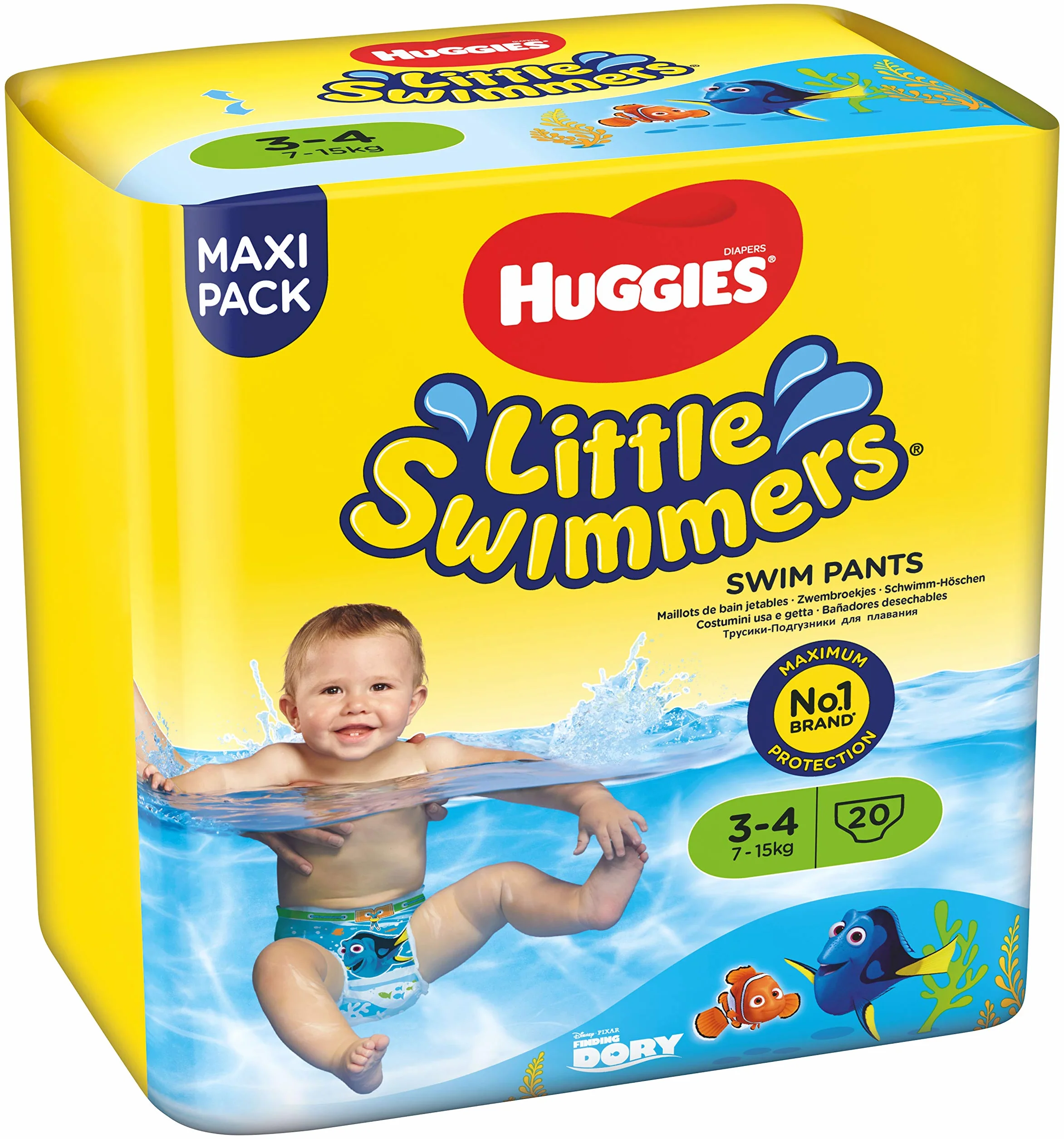 Huggies Little Swimmers Pieluchy do Pływania, Rozmiar 3-4