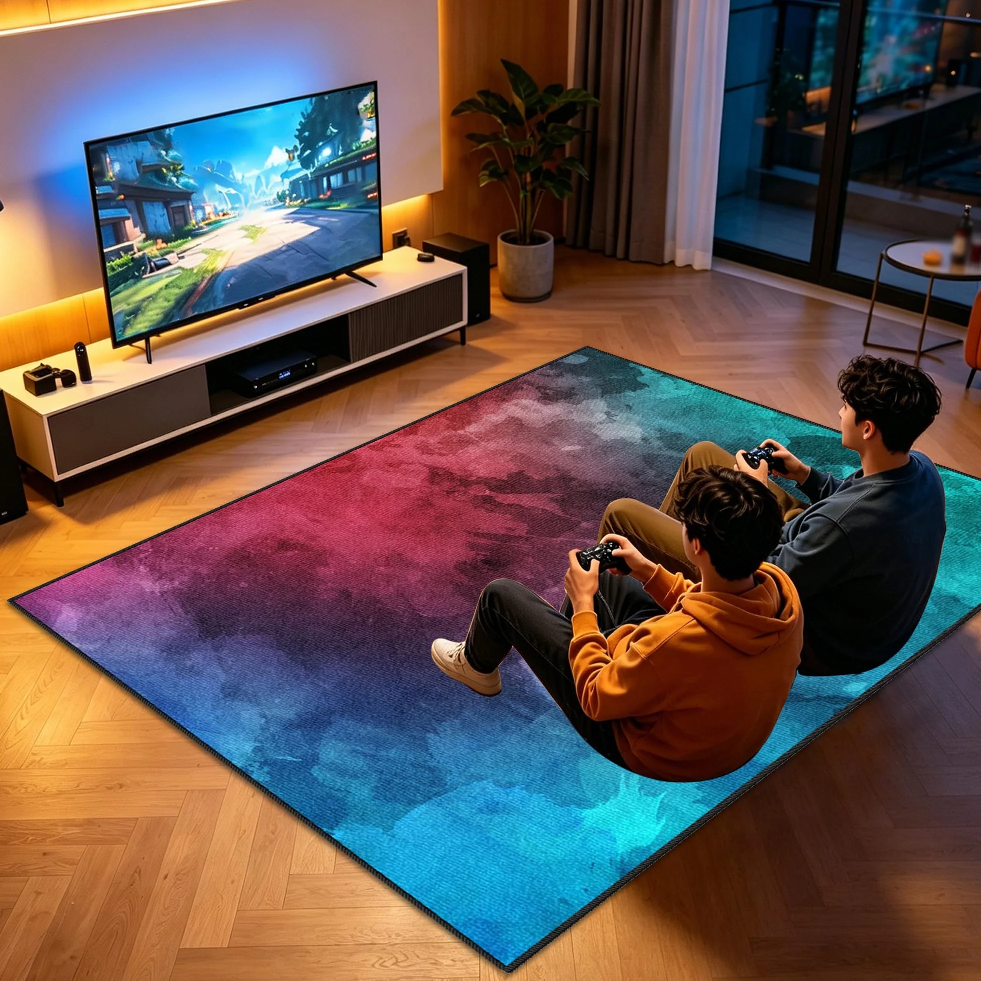 Dywan do sypialni do gier Mata do gier na krzesło komputerowe 80 x 150 cm Antypoślizgowy dywan krzesło do gier na salę zabaw Dywan do salonu dla graczy Chłopiec