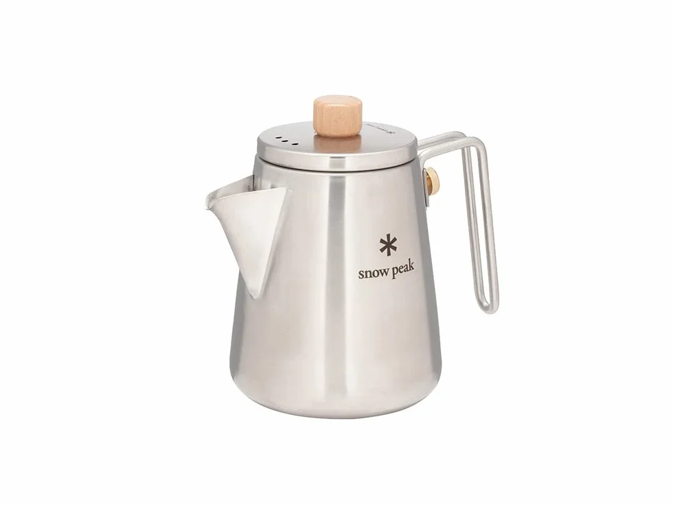 Snow Peak CS-115R czajnik polowy barista, stal nierdzewna, 1 litr, srebrny