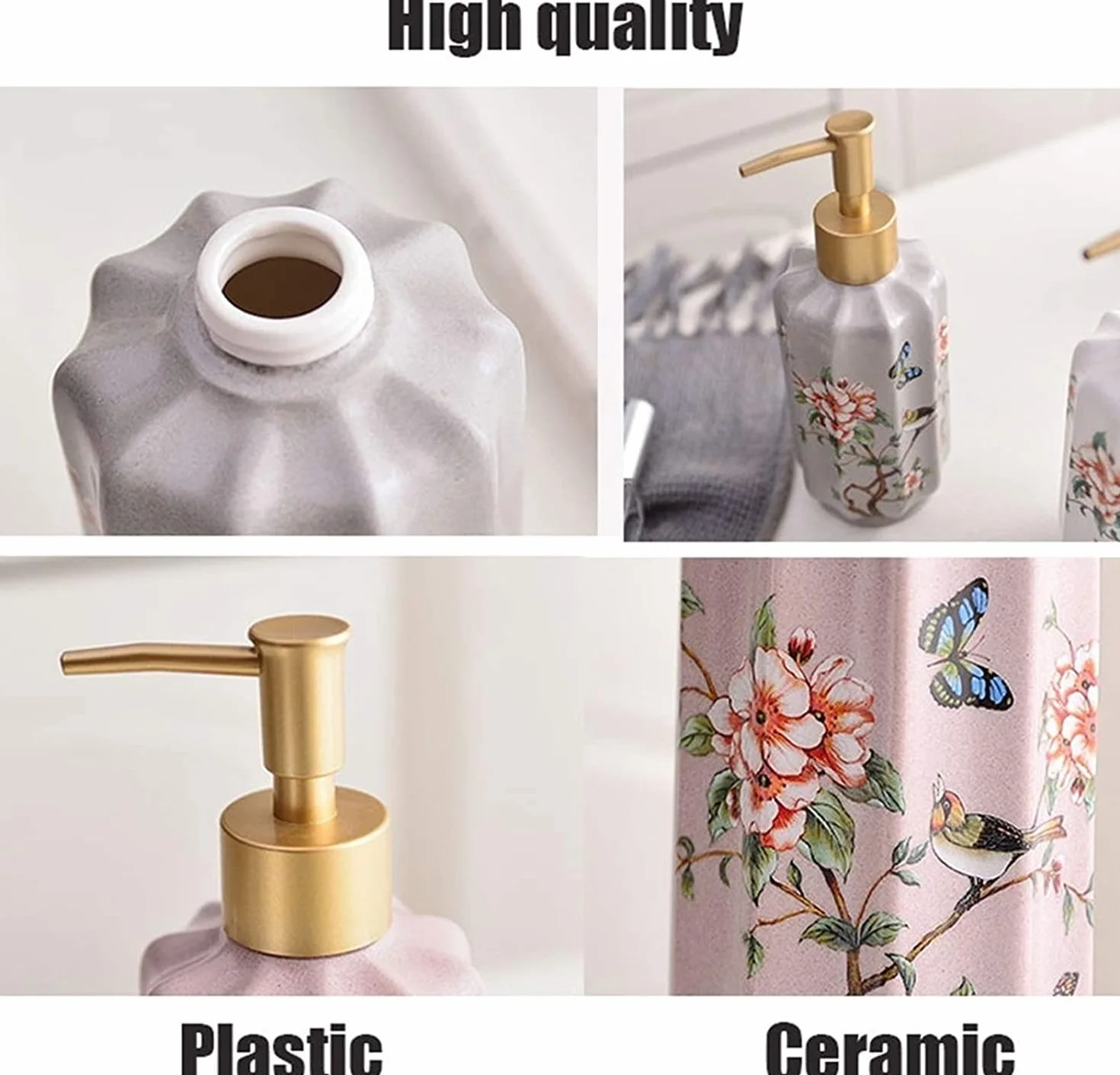 Dozownik mydła, pompa ręczna dozownika, butelka z pompką, łazienka ceramiczna pompka do balsamu Dekoracyjna pompka do mydła do zlewozmywaka kuchennego Szampon w płynie do mycia rąk Butelka AGD, dozown