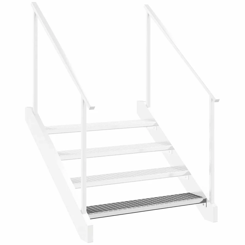 Hothingwell Schody Kraty schodowe 100x24x7 cm Stal ocynkowana | Antypoślizgowy, do użytku wewnątrz na zewnątrz, zintegrowany drenaż, 1 sztuka